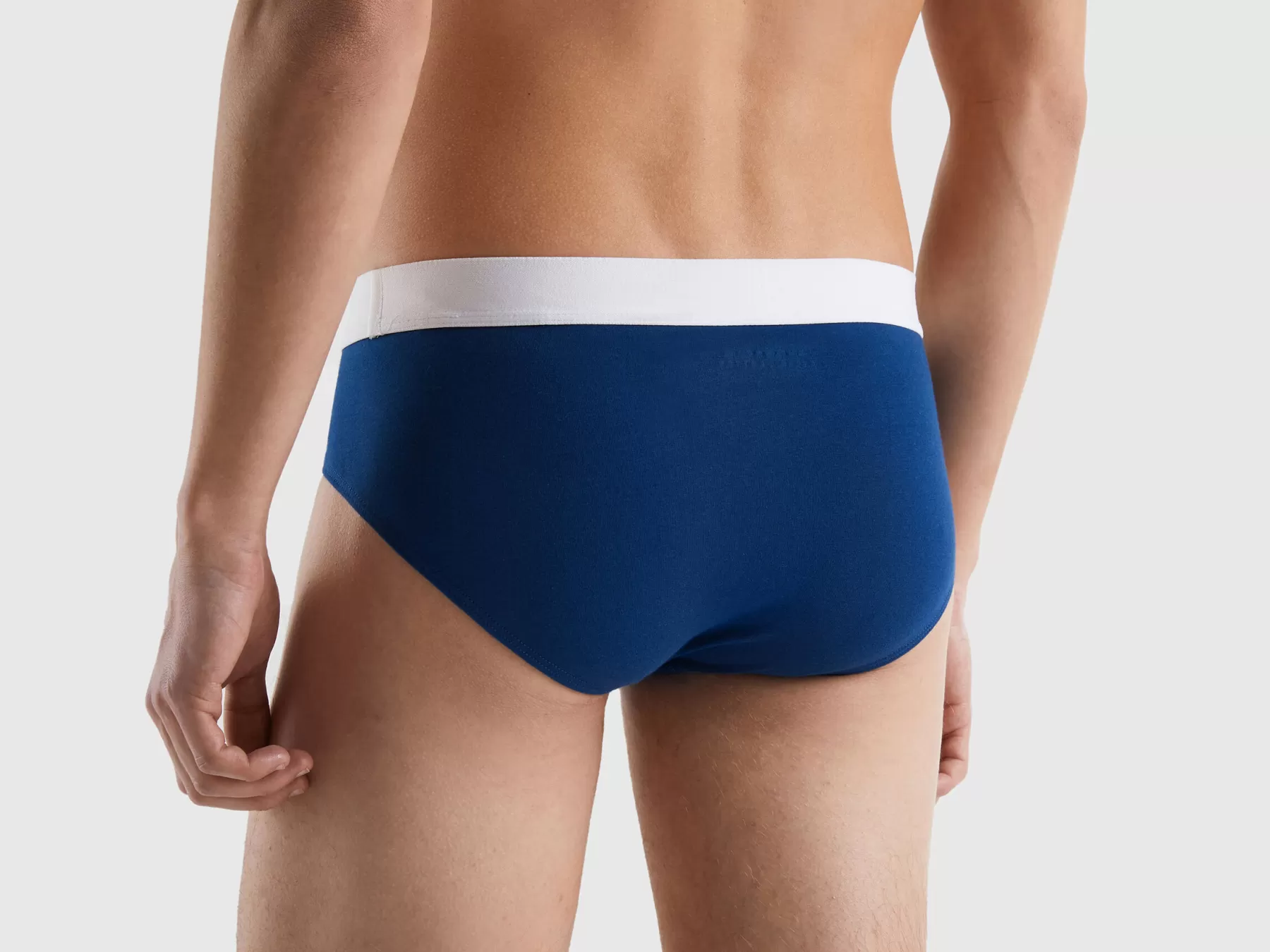 Benetton Slip In Cotone Bio Stretch Blu Scuro Cheap