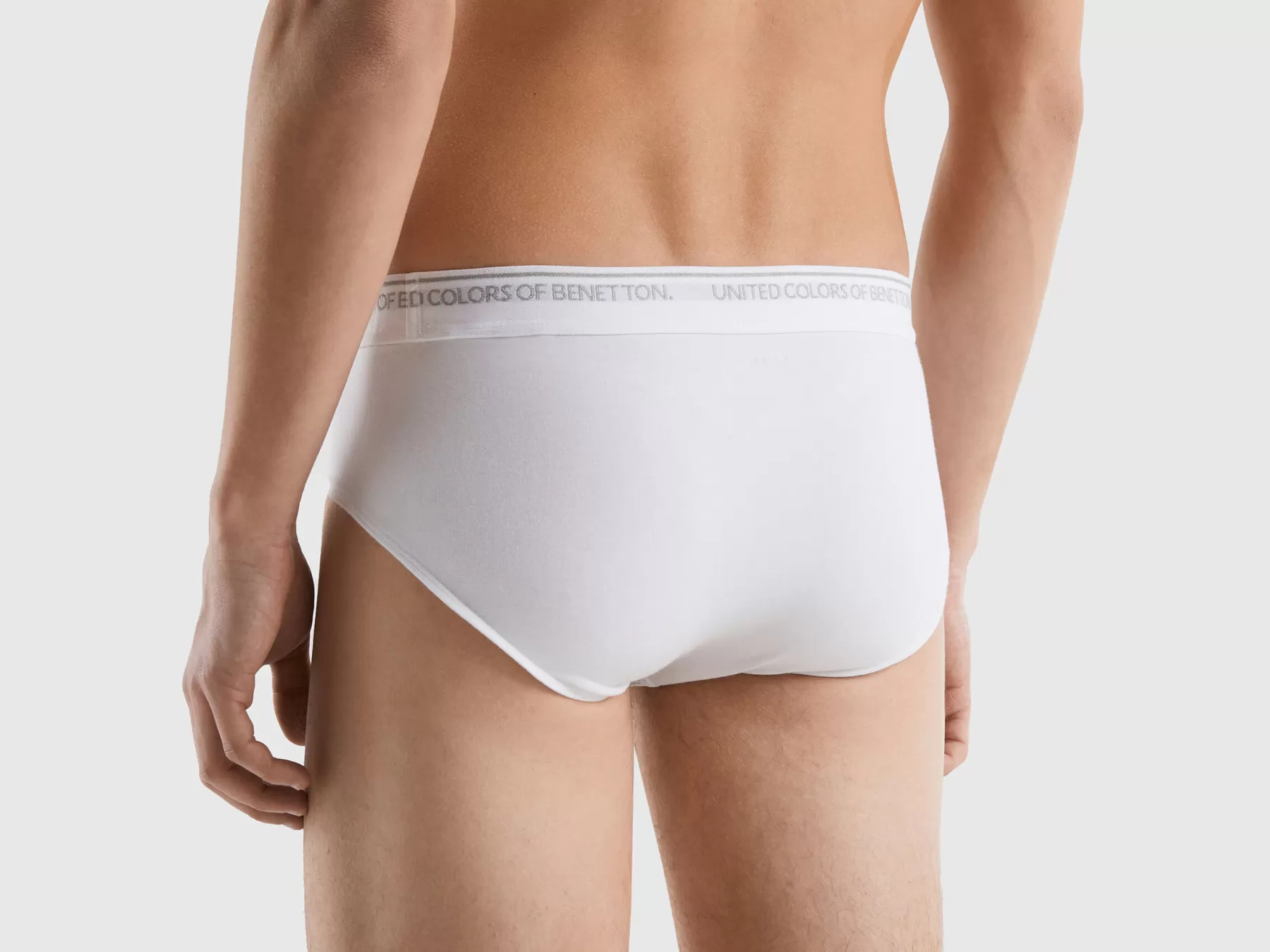 Benetton Slip In Cotone Biologico Elasticizzato Bianco Fashion