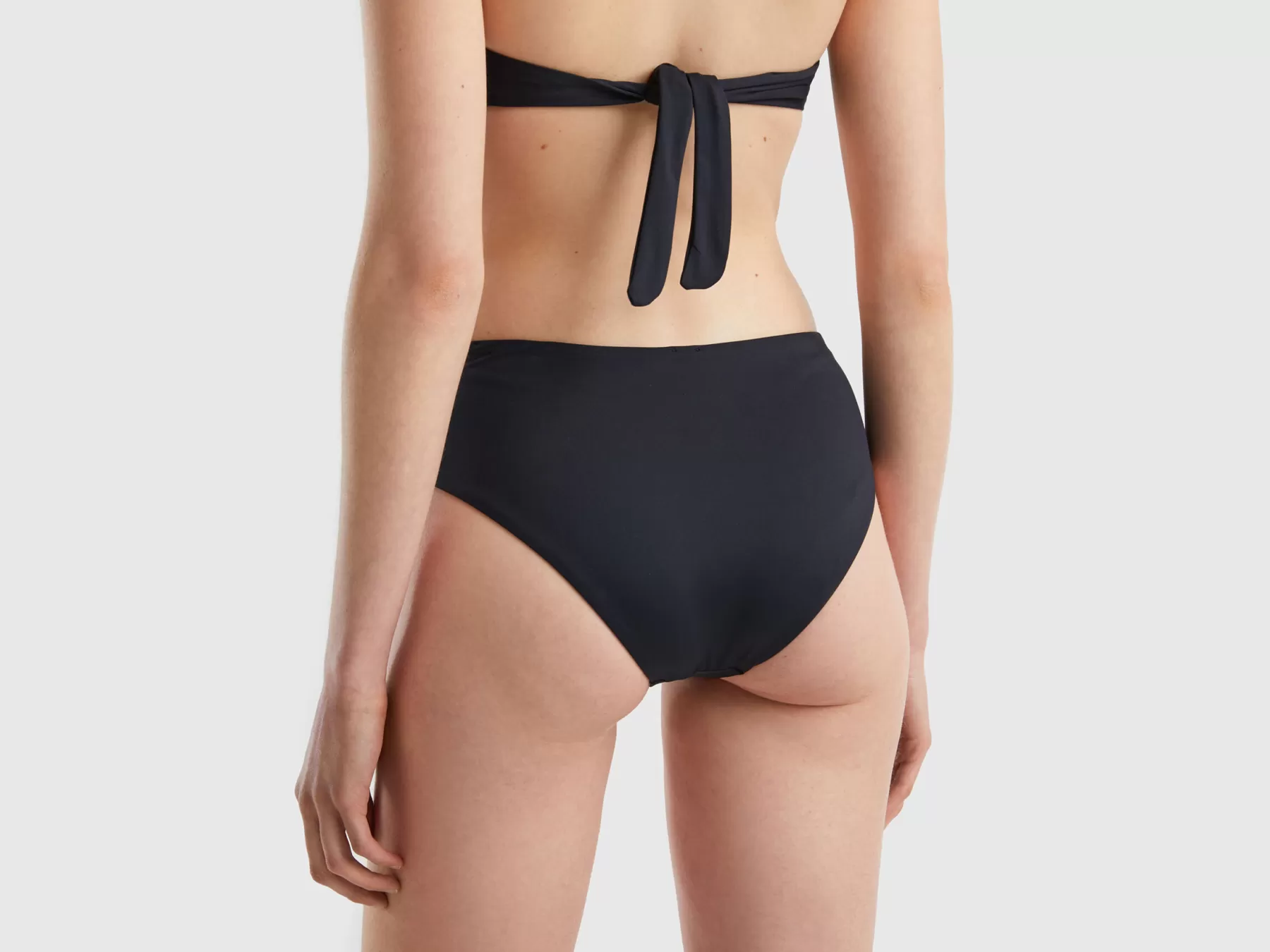 Benetton Slip Mare Fianco Alto In Econyl® Nero Best