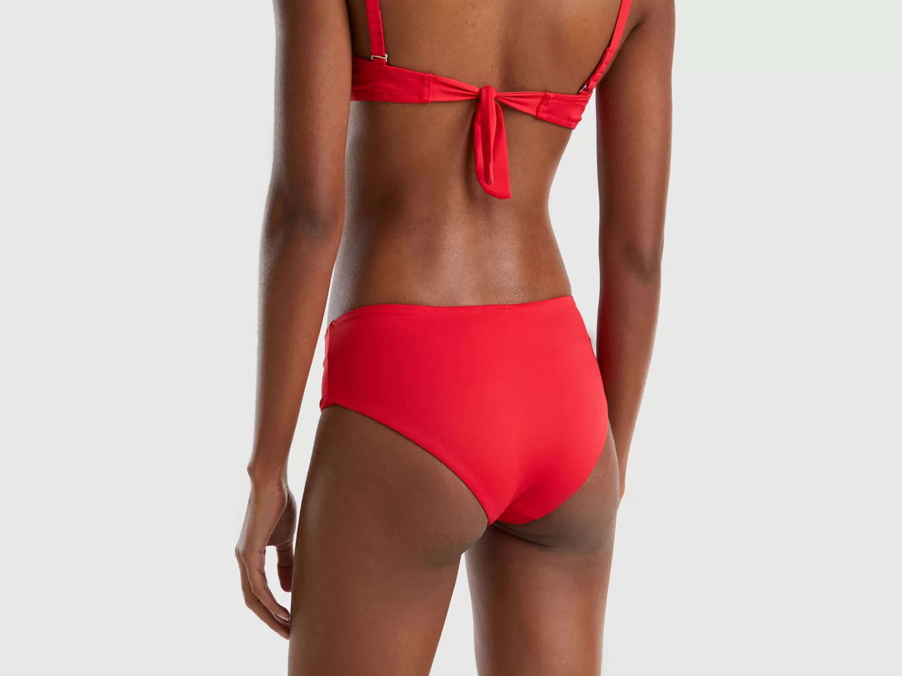 Benetton Slip Mare Fianco Alto In Econyl® Fragola Flash Sale