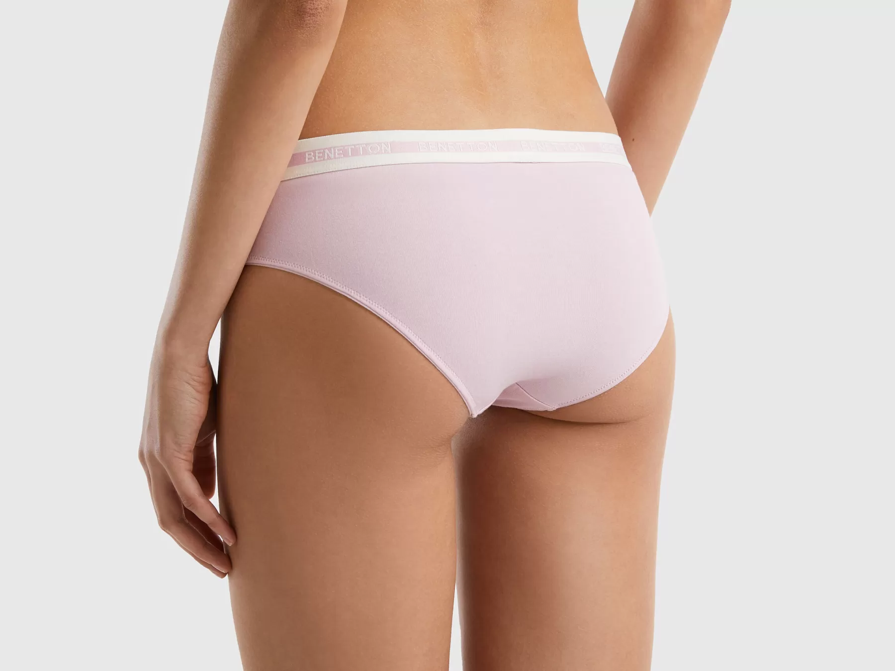 Benetton Slip Vita Alta In Cotone Bio Lilla Flash Sale