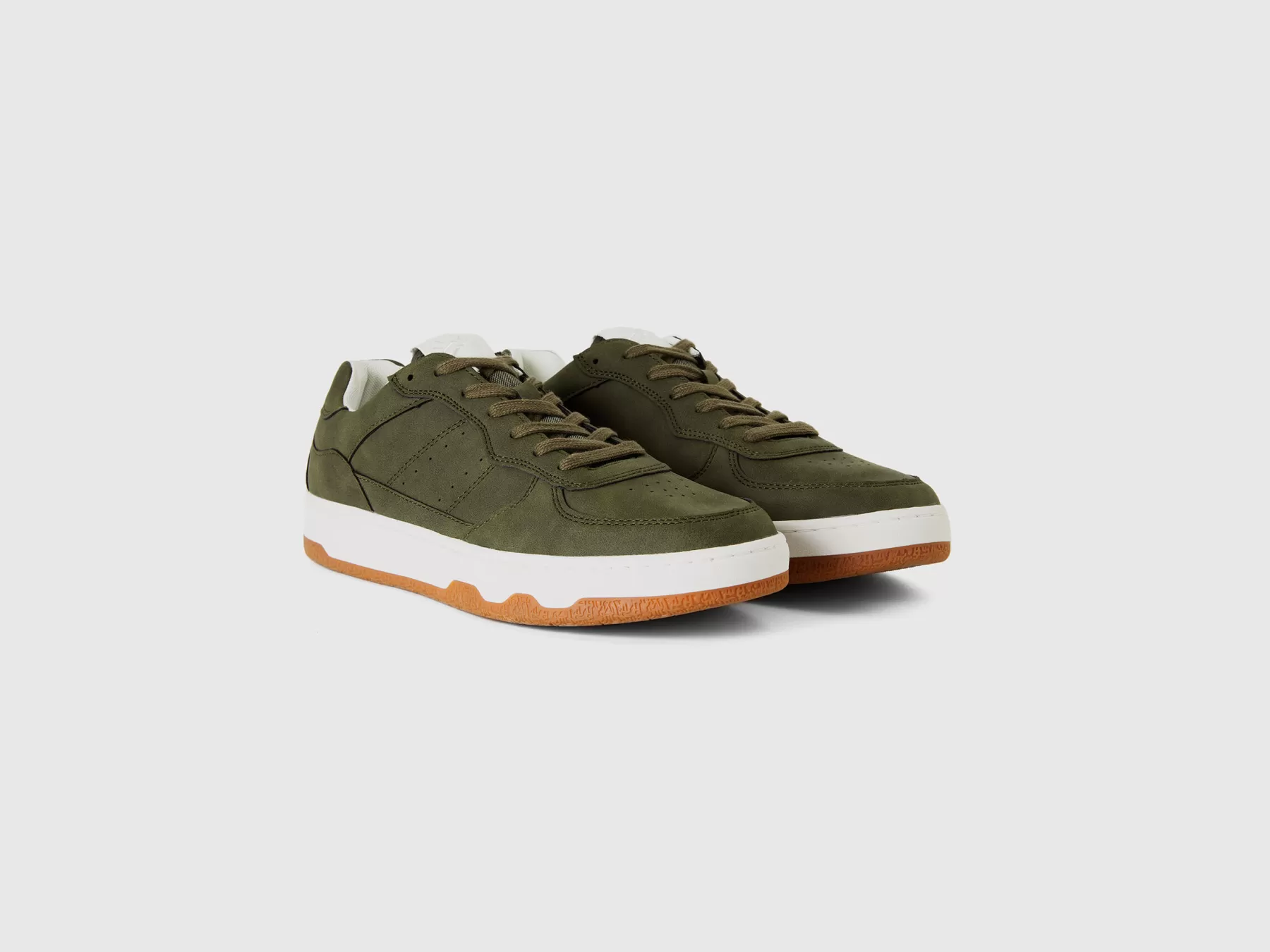 Benetton Sneakers Basse Verde Militare Flash Sale