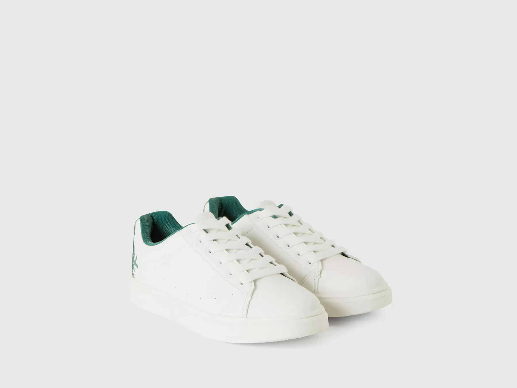 Benetton Sneakers Basse Con Logo Bianco Shop