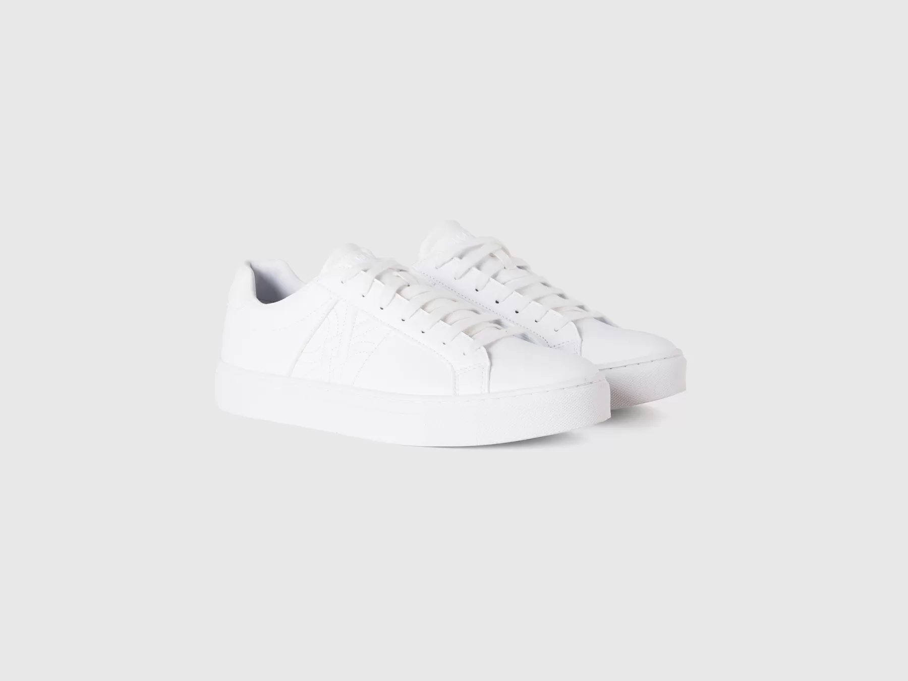 Benetton Sneakers Bianche Con Logo Bianco Online