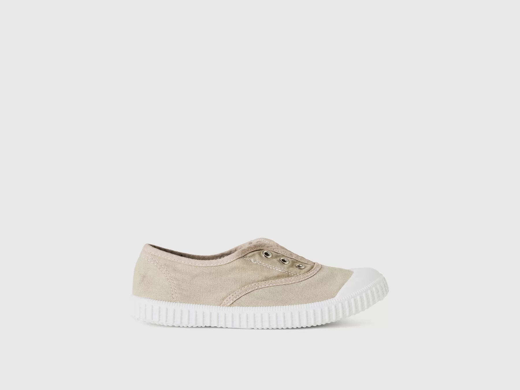 Benetton Sneakers Slip-On In Tela Beige Best Sale