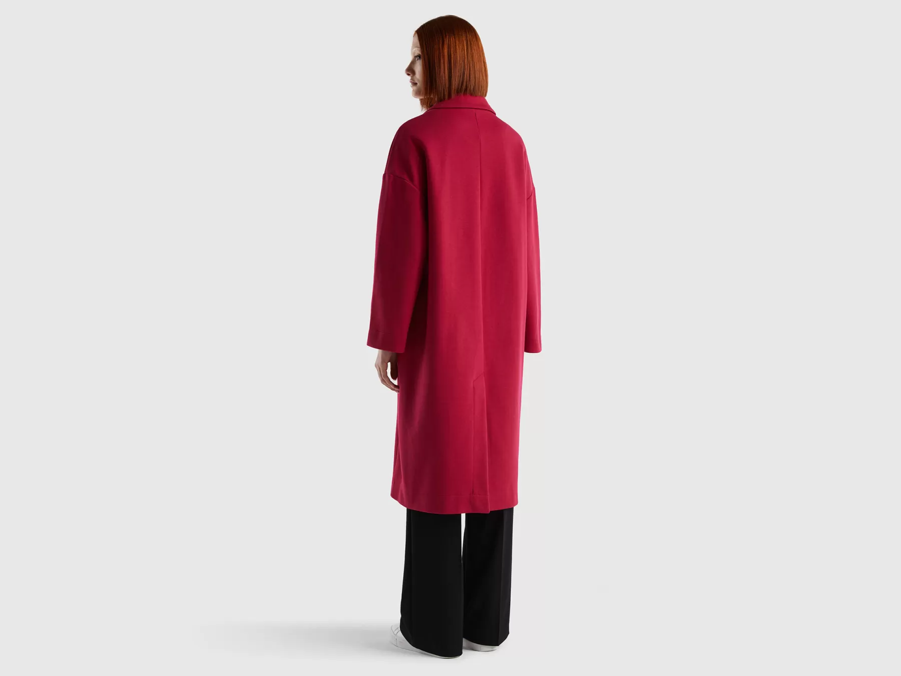 Benetton Spolverino Lungo Sfoderato Fucsia Flash Sale