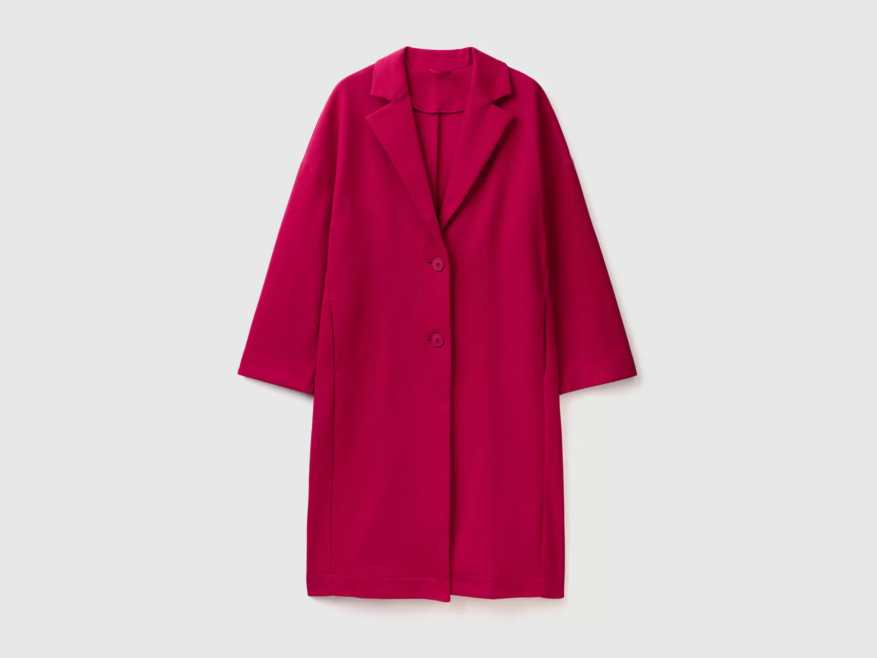 Benetton Spolverino Lungo Sfoderato Fucsia Flash Sale