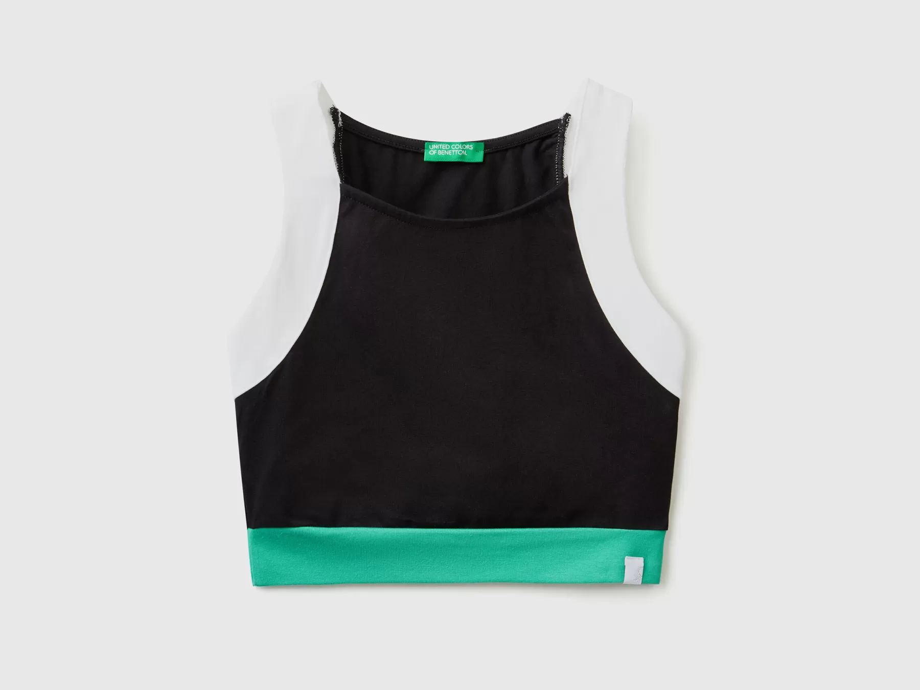 Benetton Top Color Block Nero Best