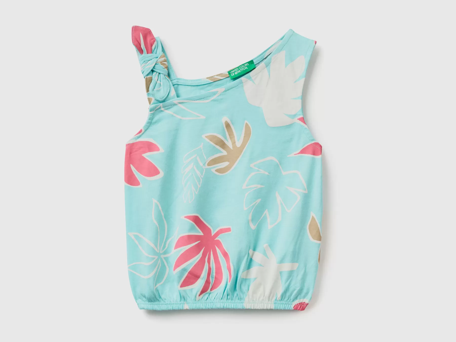 Benetton Top Con Stampa Tropicale Multi-Color Online