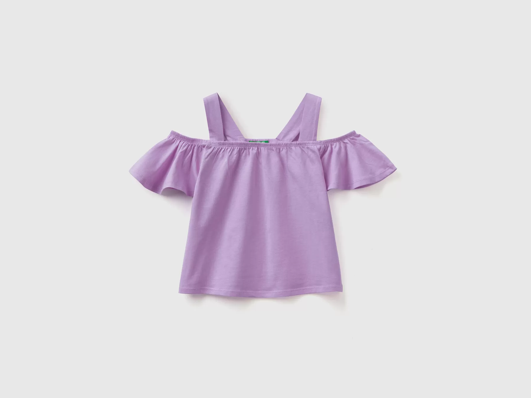 Benetton Top Corto Con Spalline Lilla Store