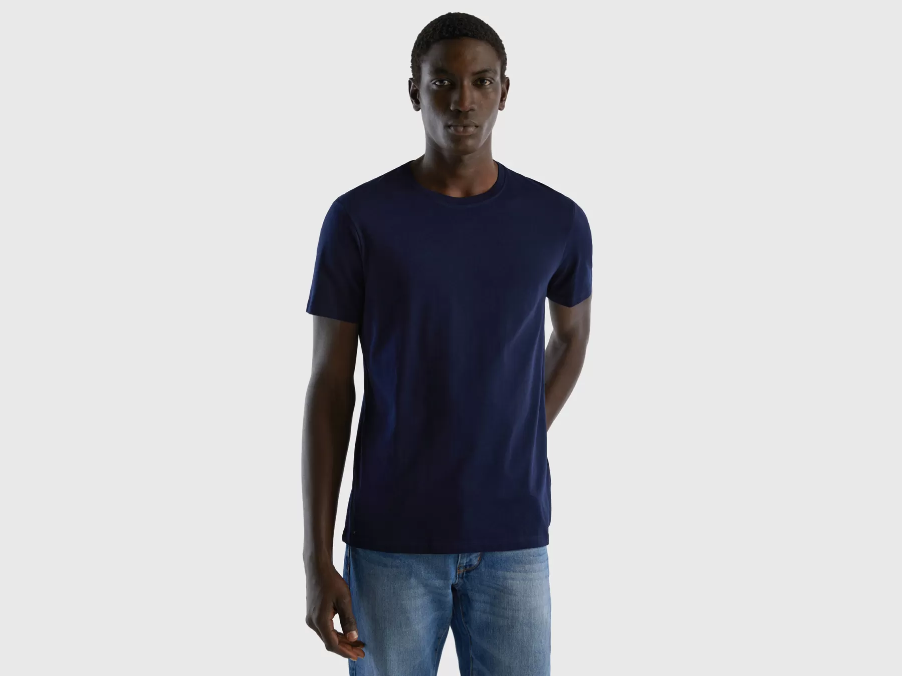 Benetton T-Shirt Blu Scuro Discount