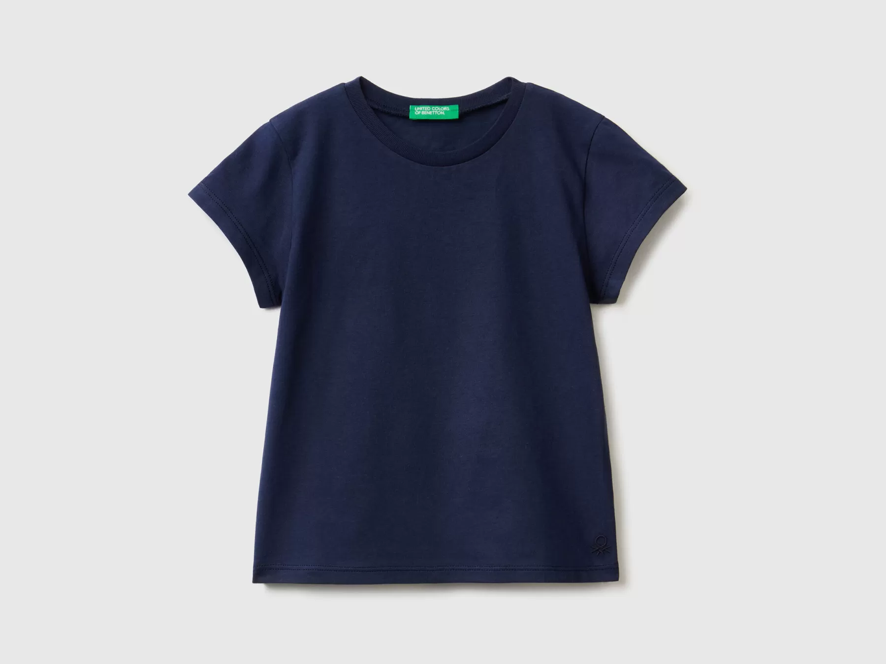 Benetton T-Shirt 100% Cotone Bio Blu Scuro Best