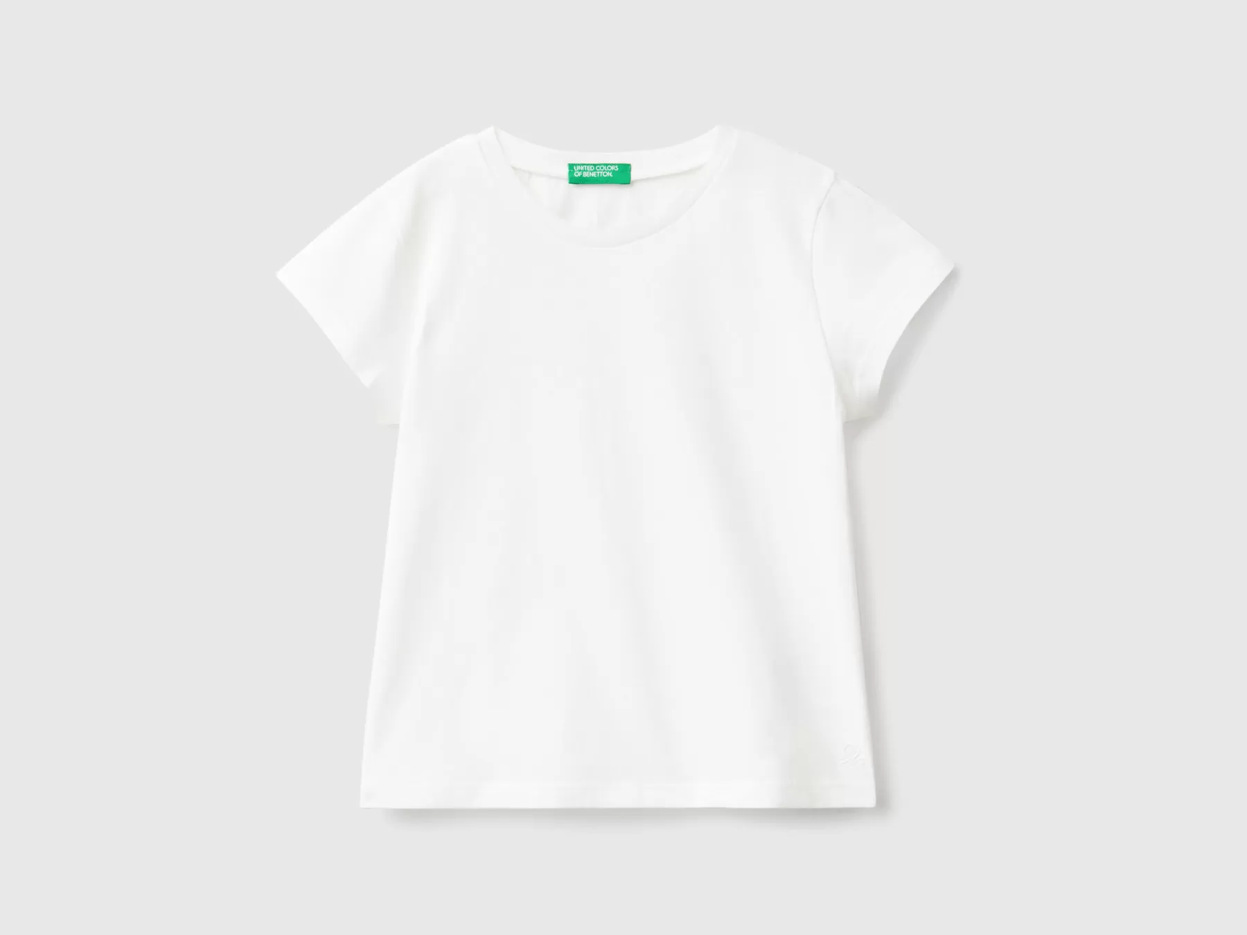 Benetton T-Shirt 100% Cotone Bio Bianco Store