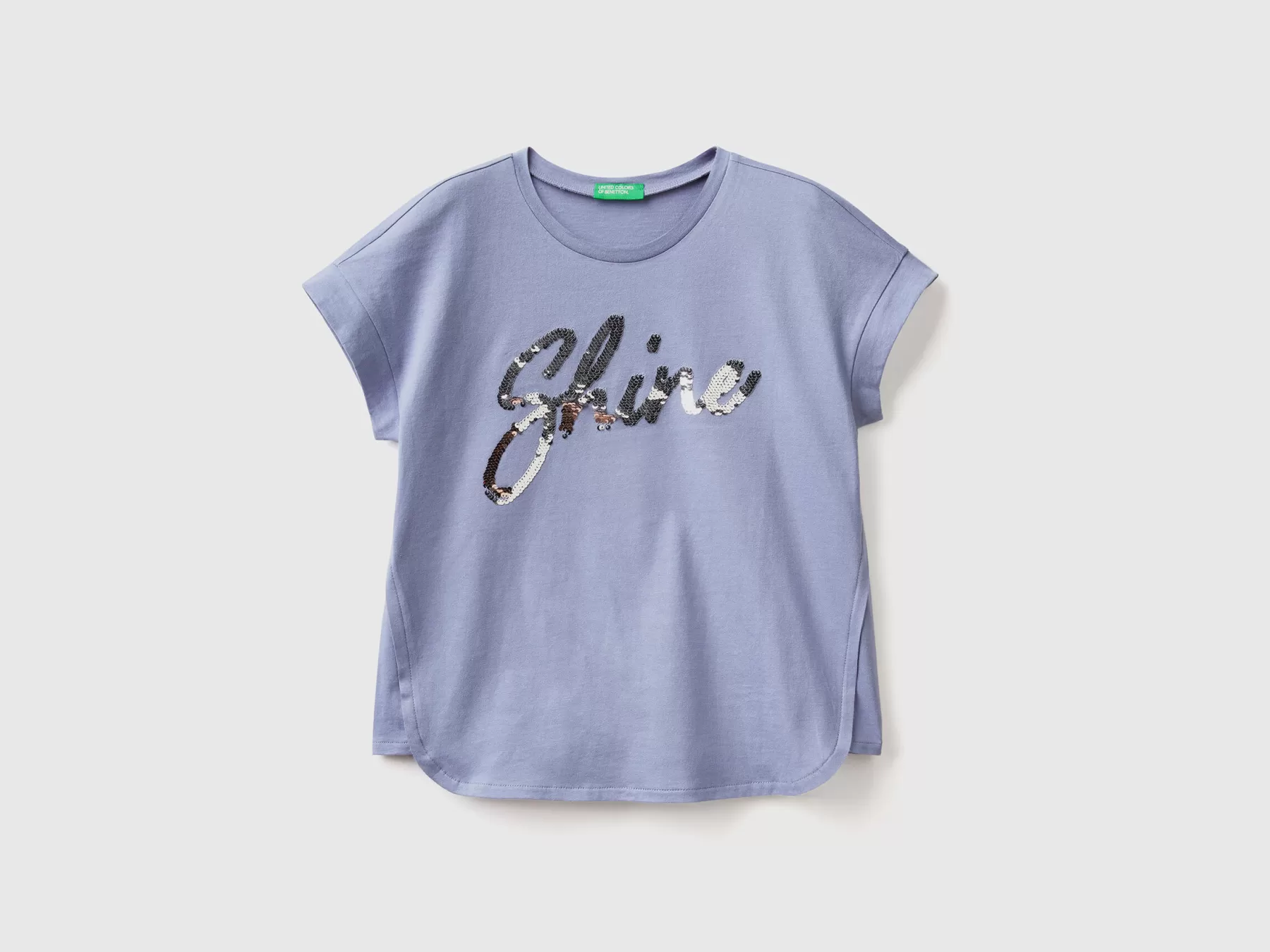 Benetton T-Shirt Con Paillettes Reversibili Avio Store