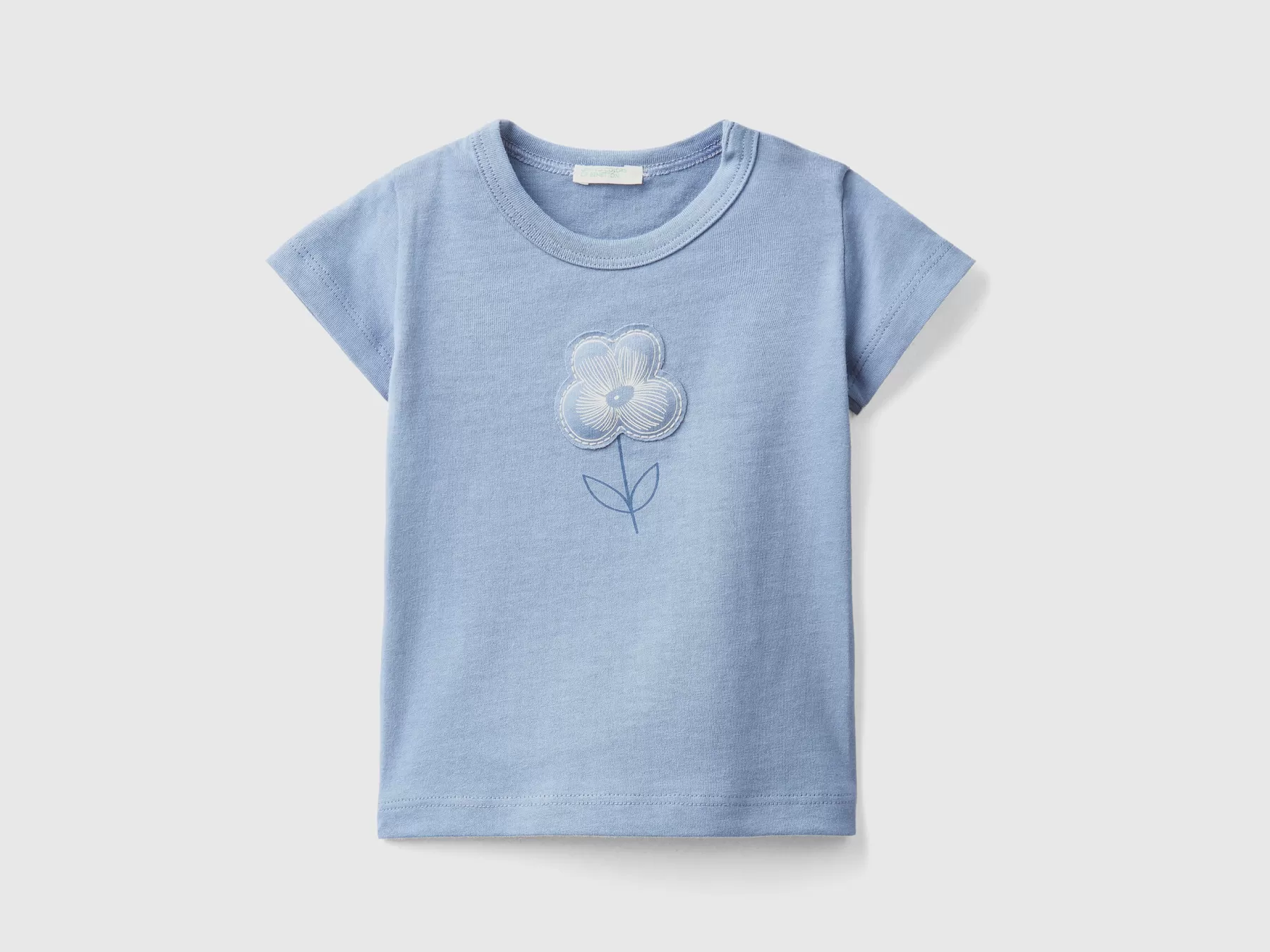 Benetton T-Shirt Con Patch E Stampa Avio Cheap