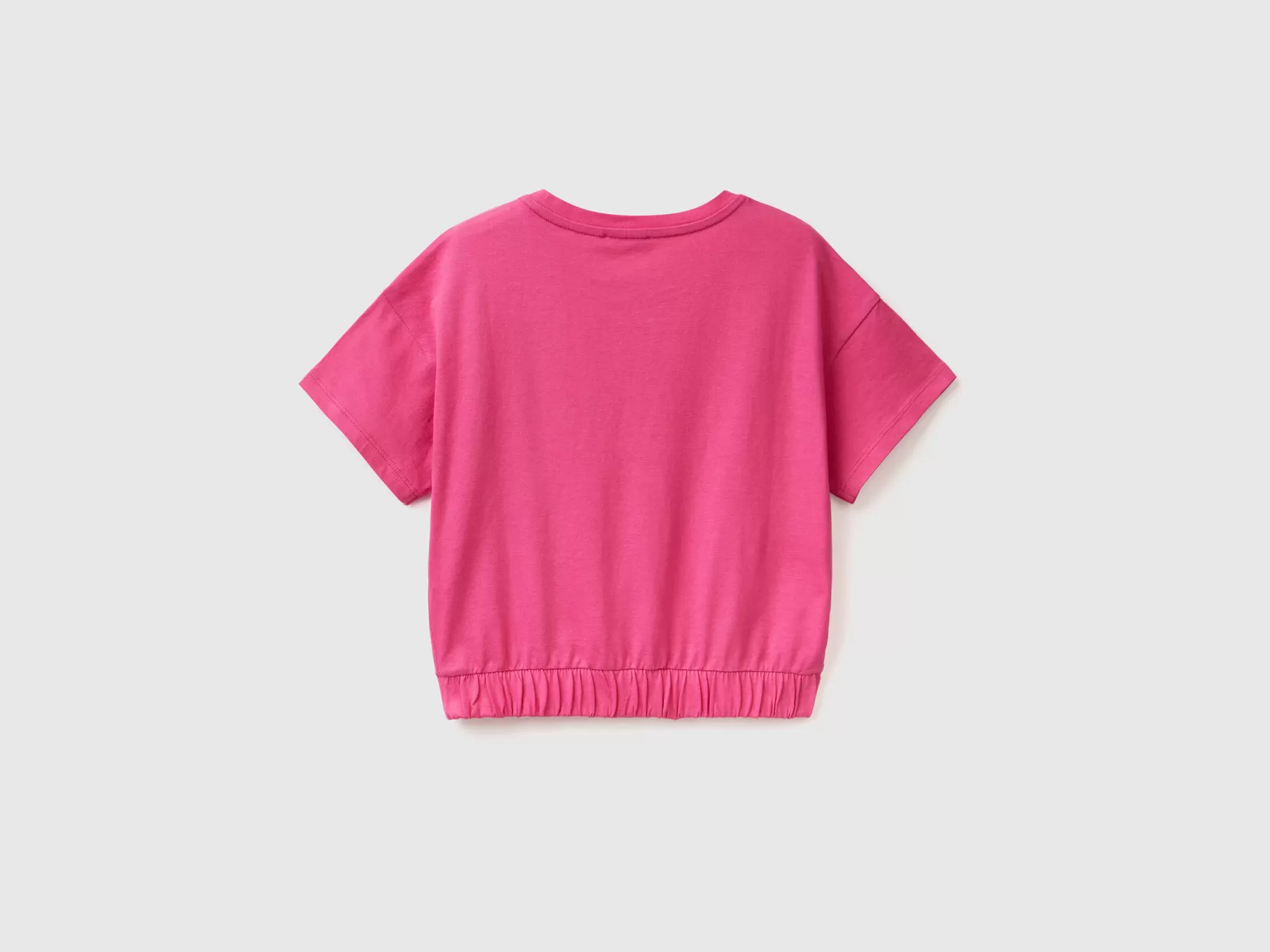 Benetton T-Shirt Con Stampa E Glitter Fucsia Shop