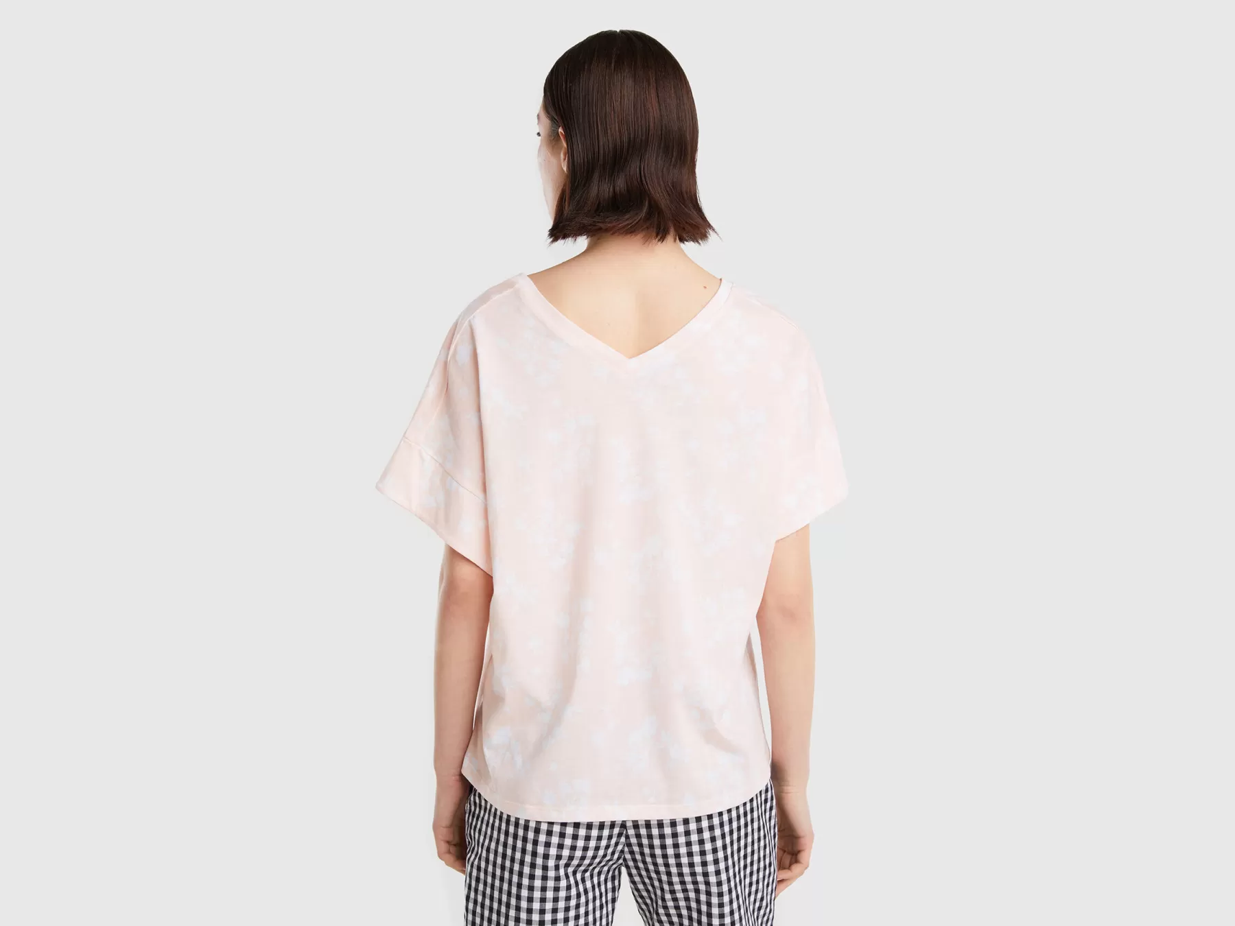 Benetton T-Shirt Con Stampa Floreale Rosa Tenue Online