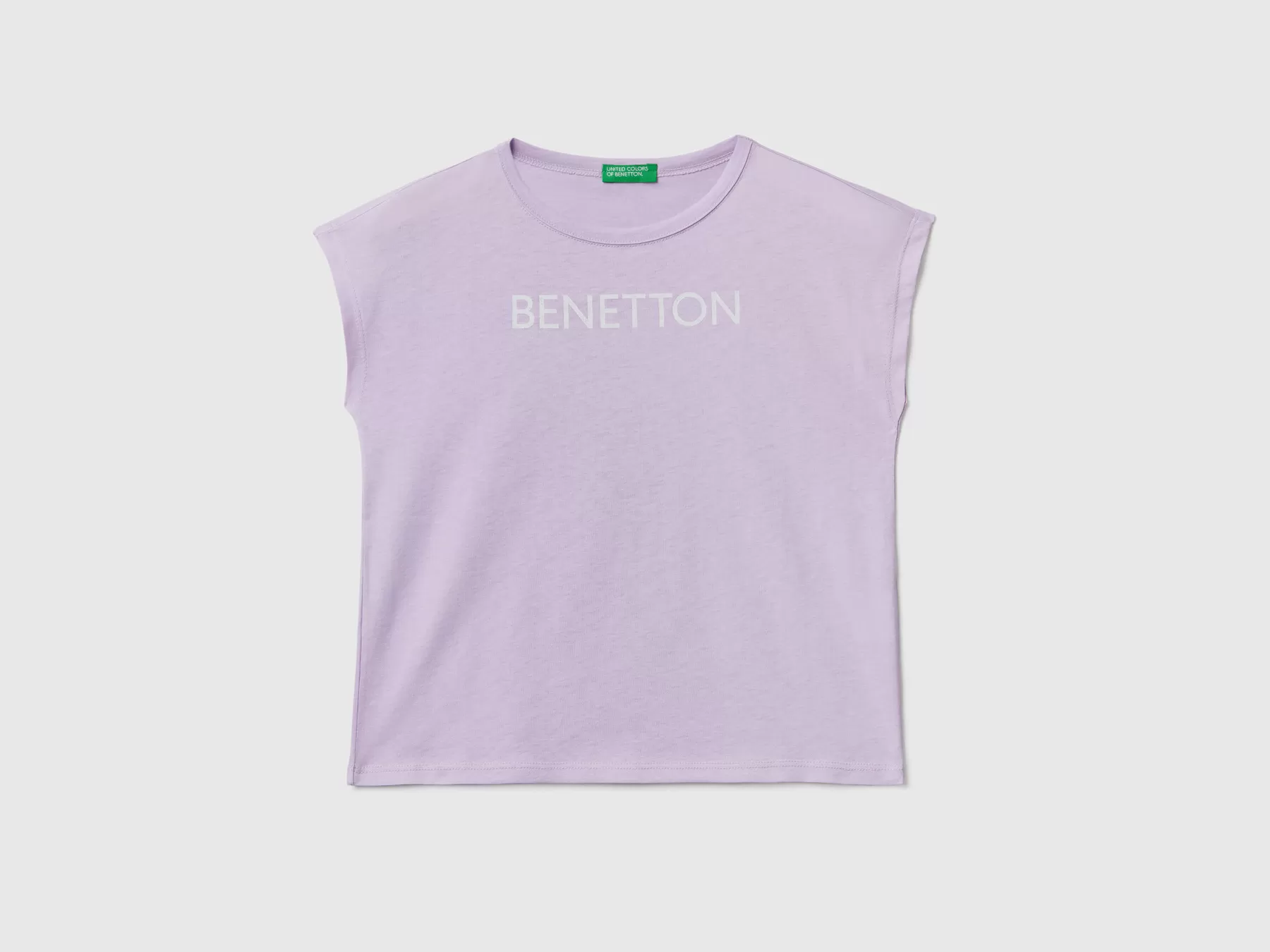 Benetton T-Shirt Con Stampa Logo Glitter Lilla Best