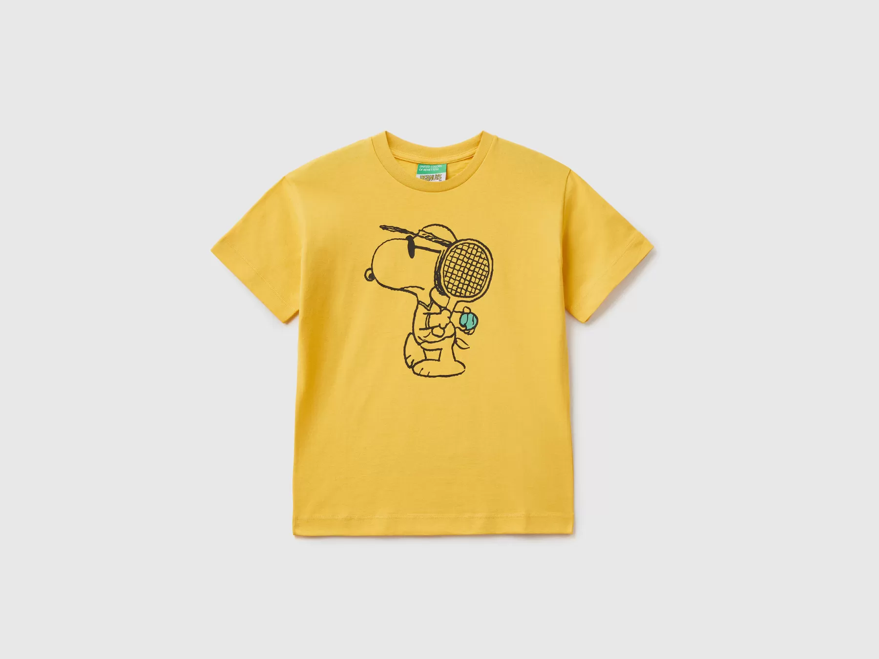 Benetton T-Shirt Con Stampa Peanuts Senape Clearance