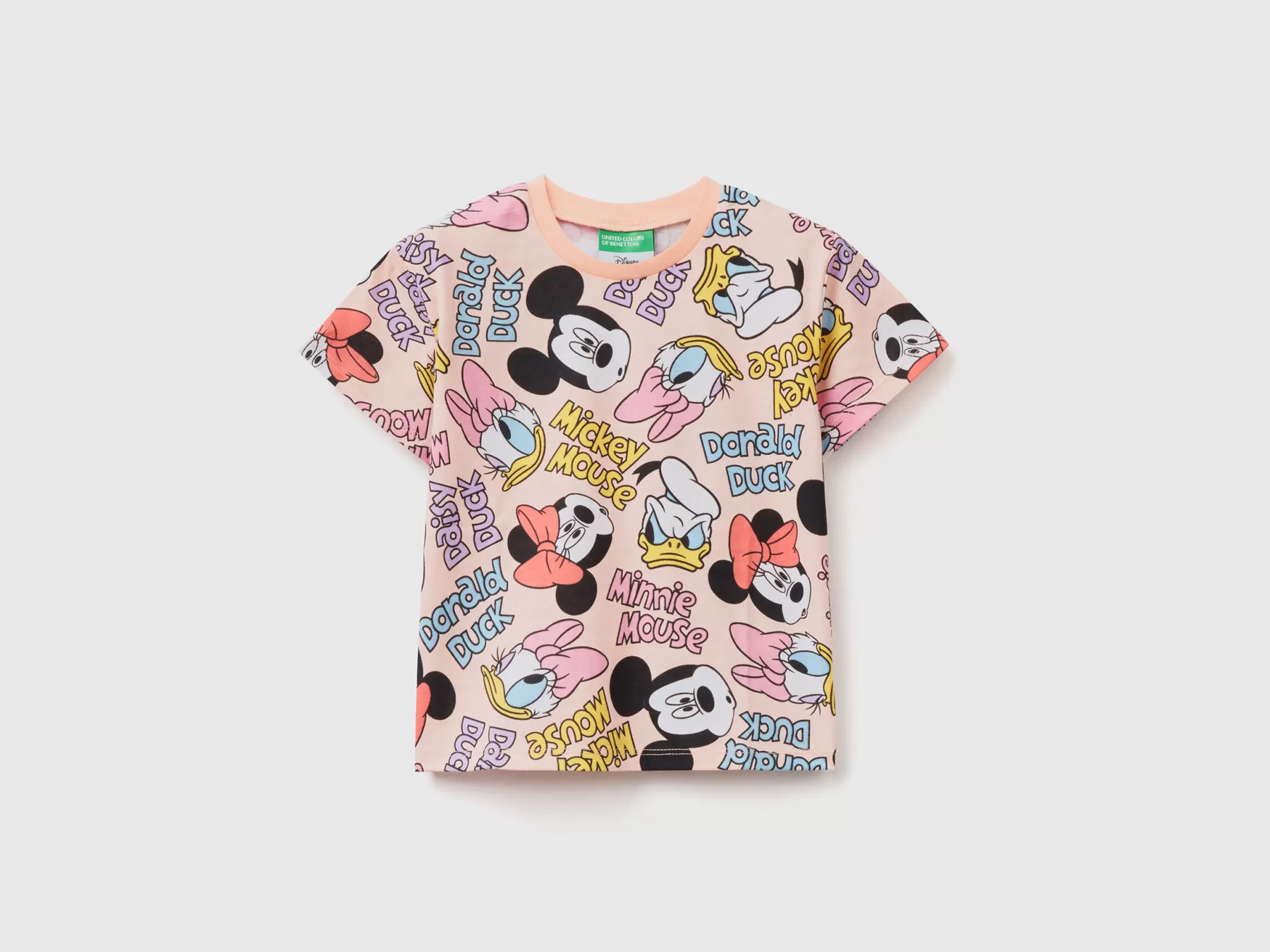 Benetton T-Shirt Disney Boxy Fit Rosa Tenue Outlet