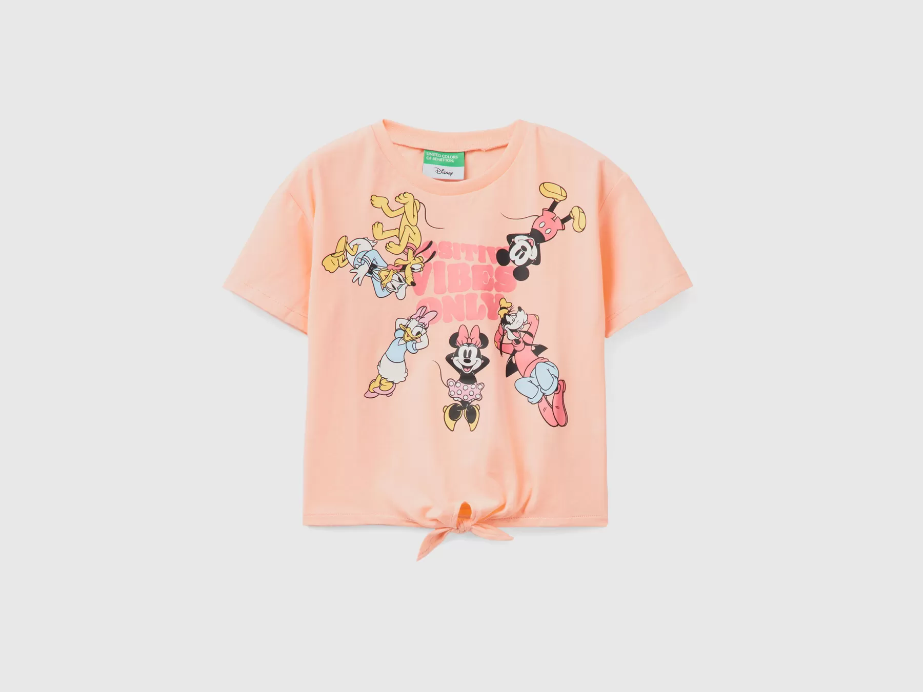 Benetton T-Shirt Disney Con Nodo Rosa Tenue Best