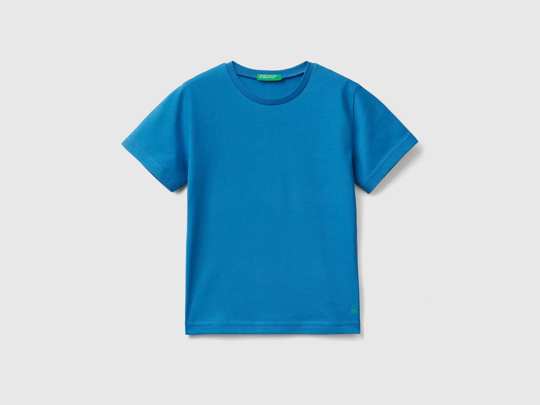 Benetton T-Shirt In Cotone Biologico Bluette Sale