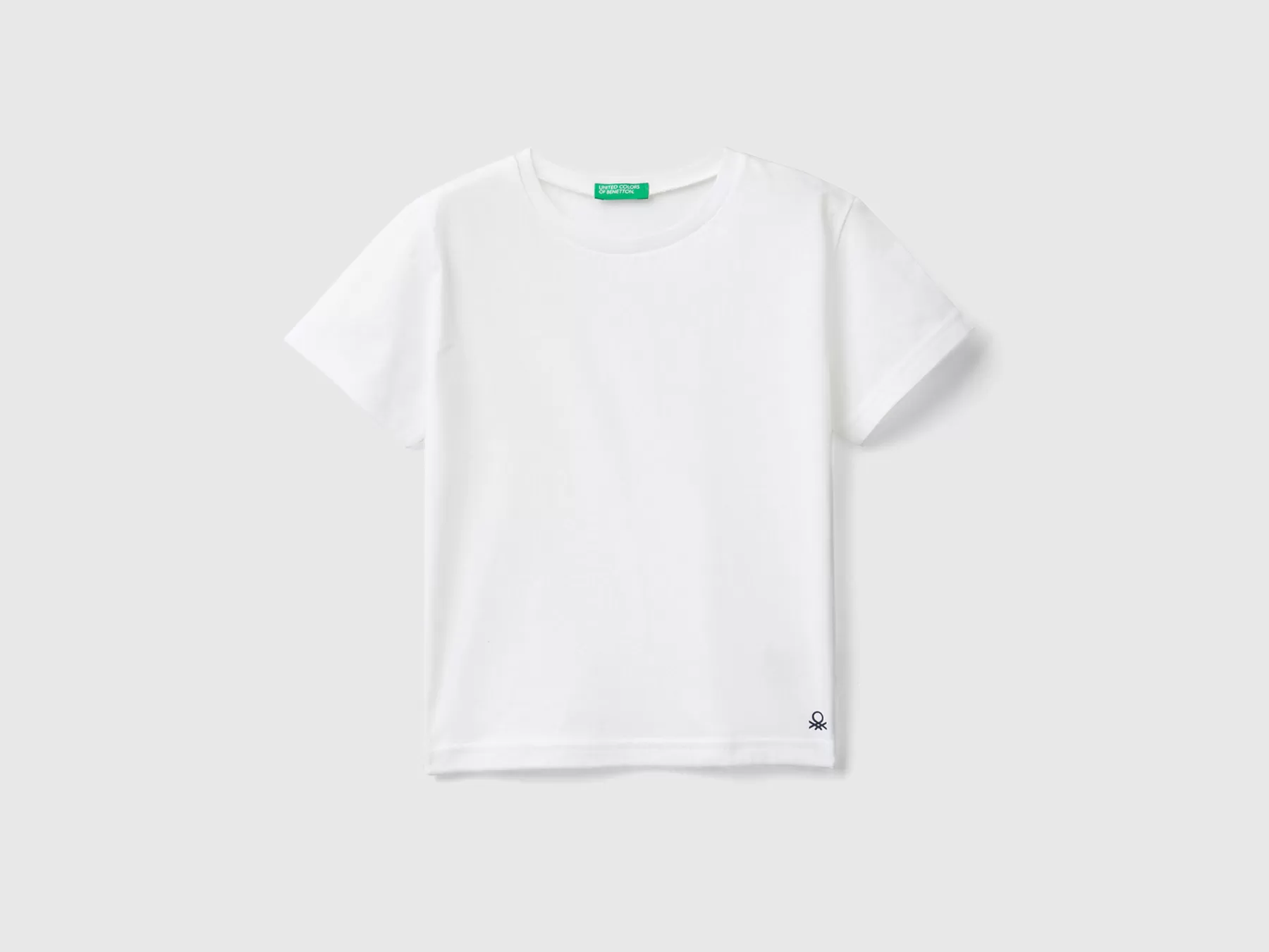 Benetton T-Shirt In Cotone Biologico Bianco Best