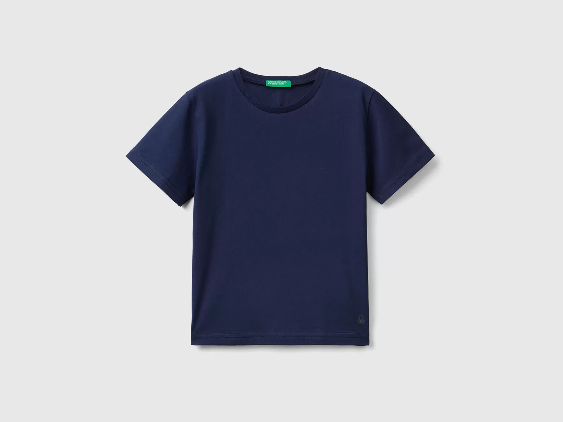 Benetton T-Shirt In Cotone Biologico Blu Scuro Online