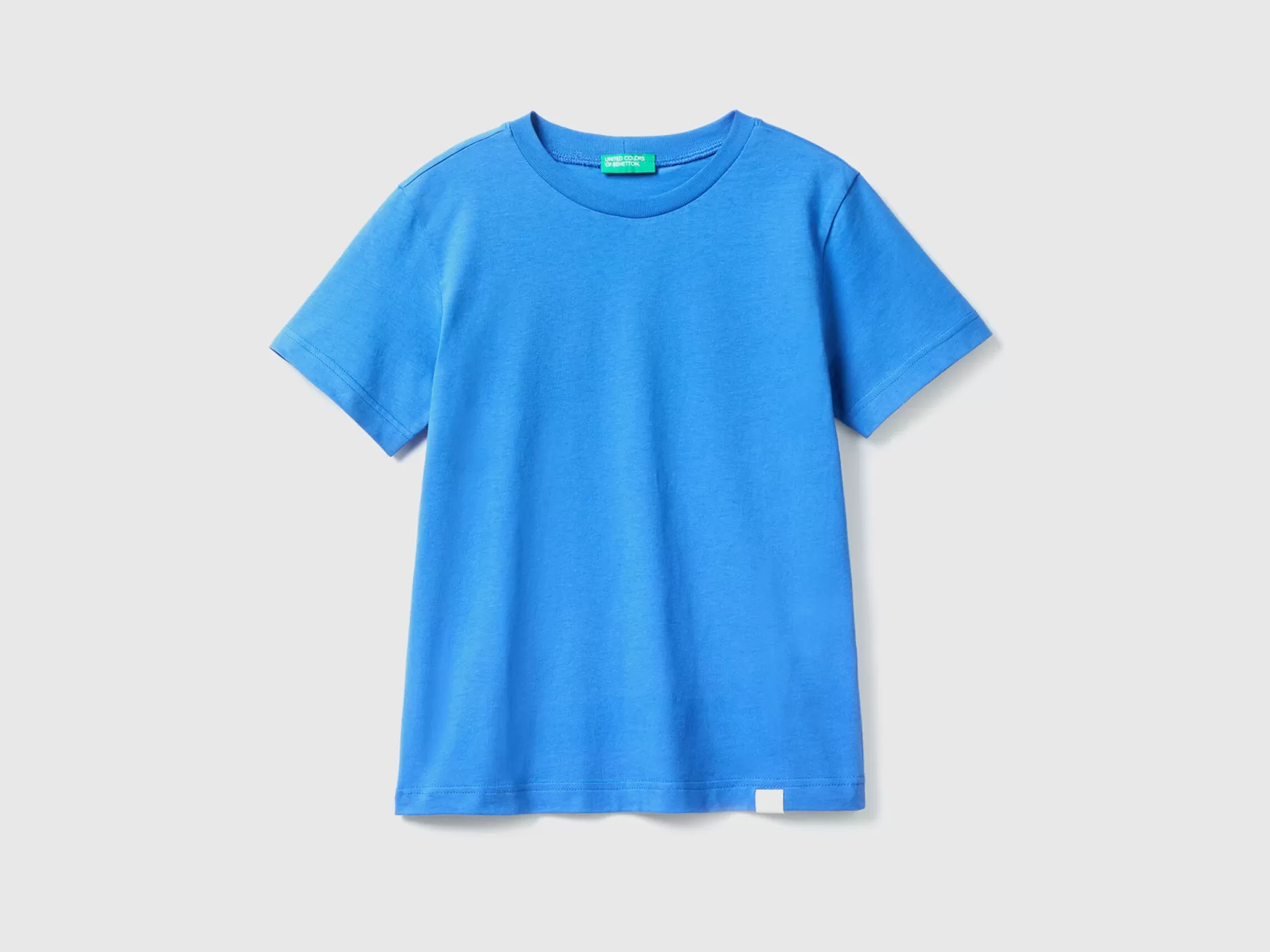 Benetton T-Shirt In Cotone Biologico Bluette Hot