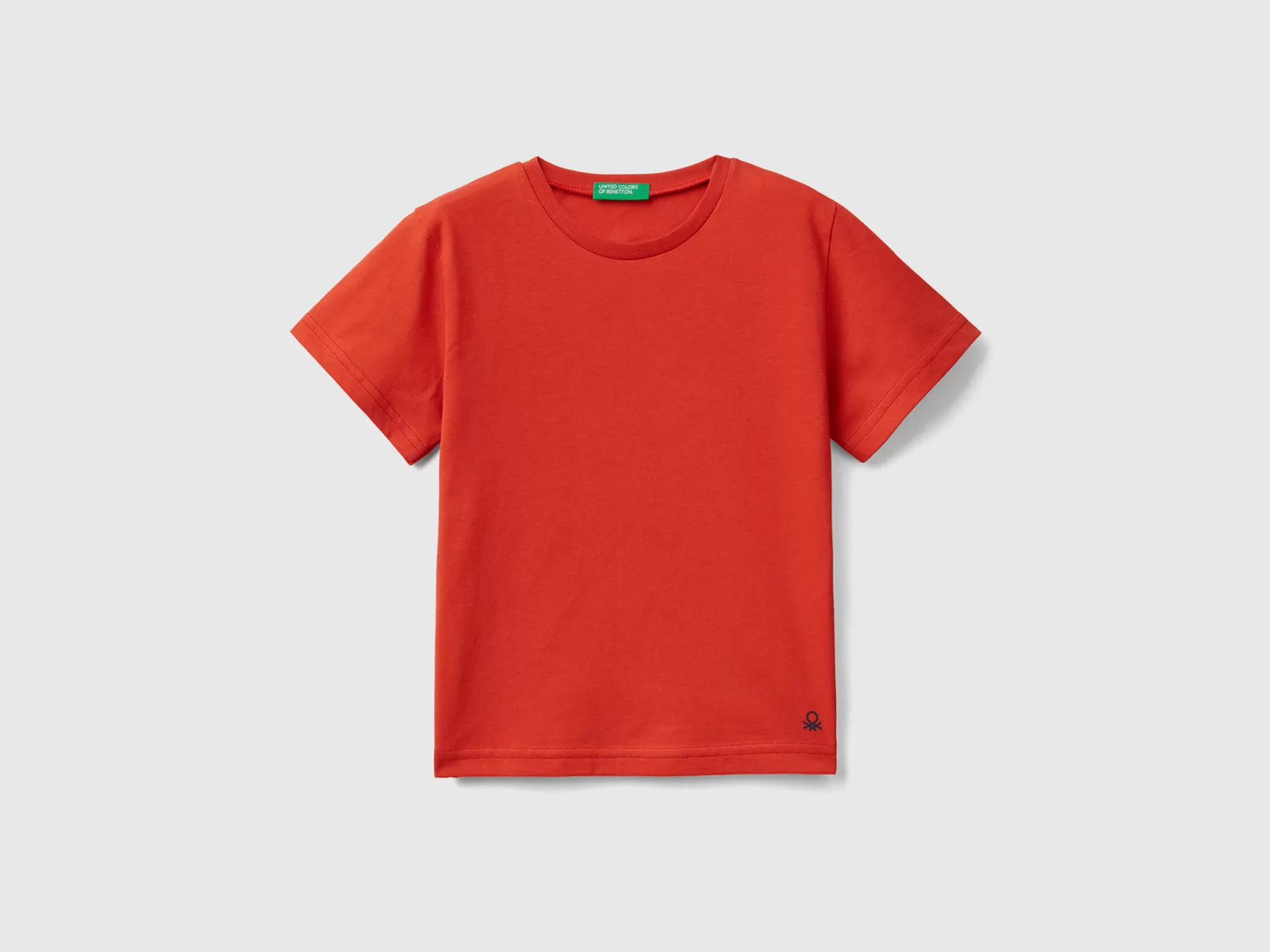 Benetton T-Shirt In Cotone Biologico Rosso Cheap