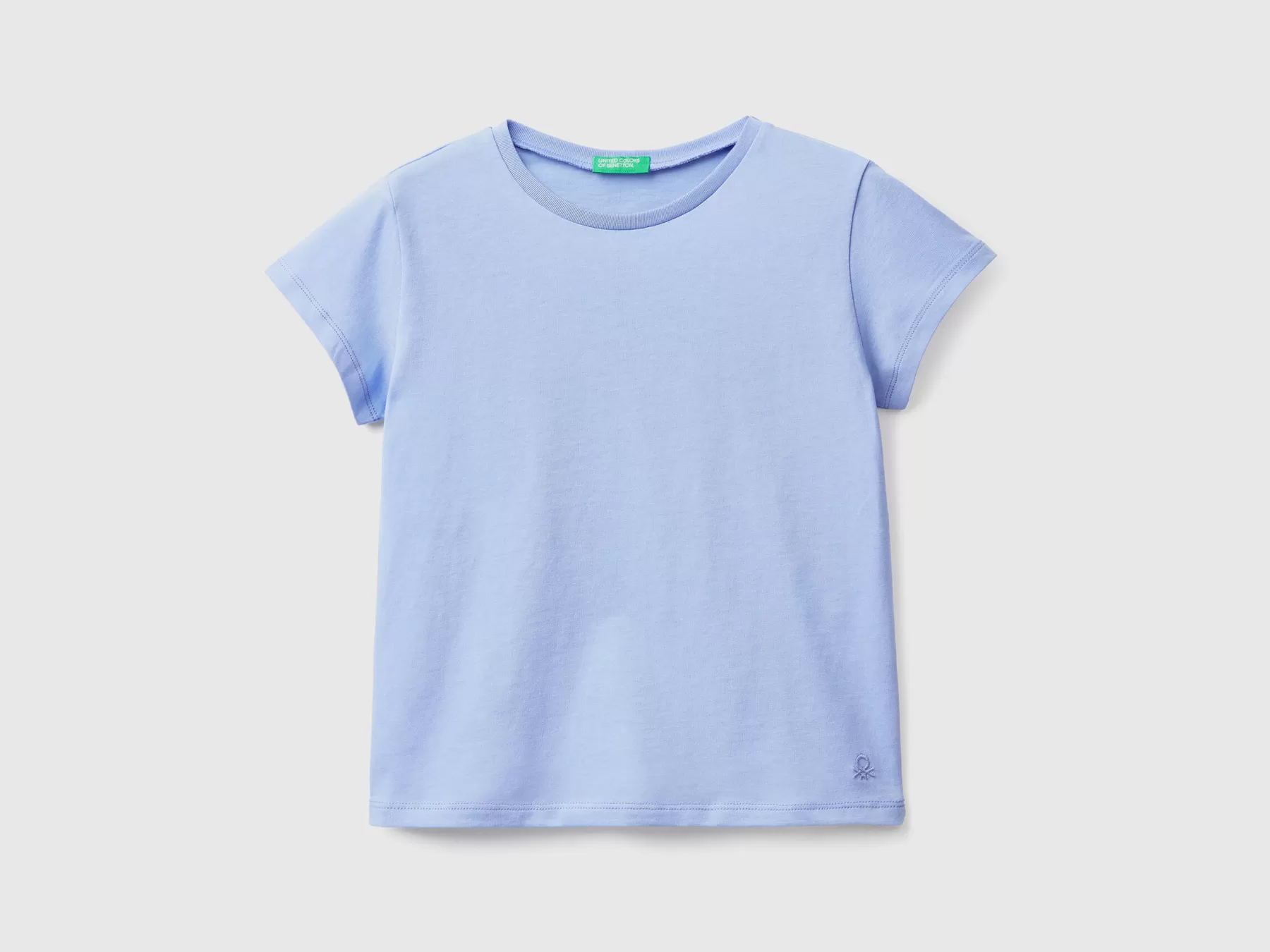 Benetton T-Shirt In Puro Cotone Bio Pervinca Clearance