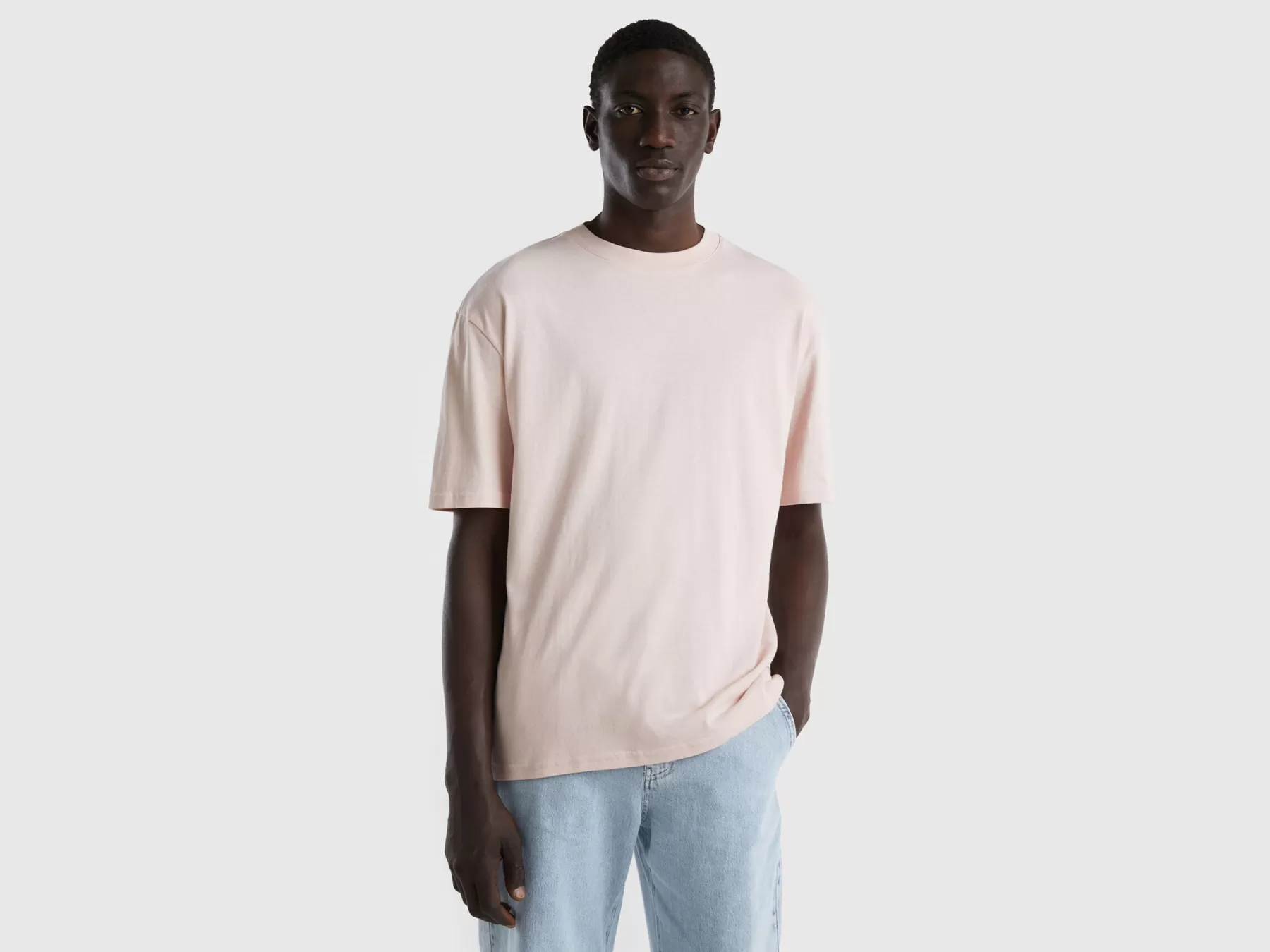 Benetton T-Shirt Manica Corta Con Spacchetti Rosa Tenue Store