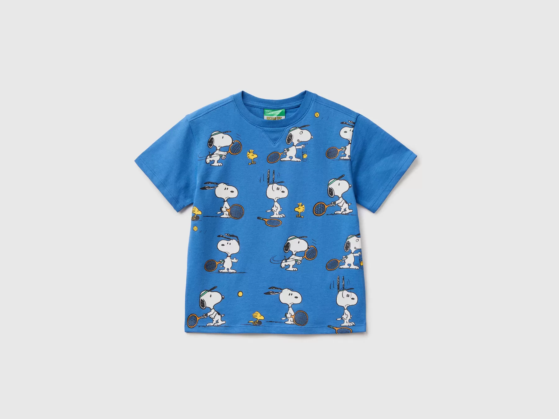 Benetton T-Shirt Peanuts Manica Corta Bluette Flash Sale