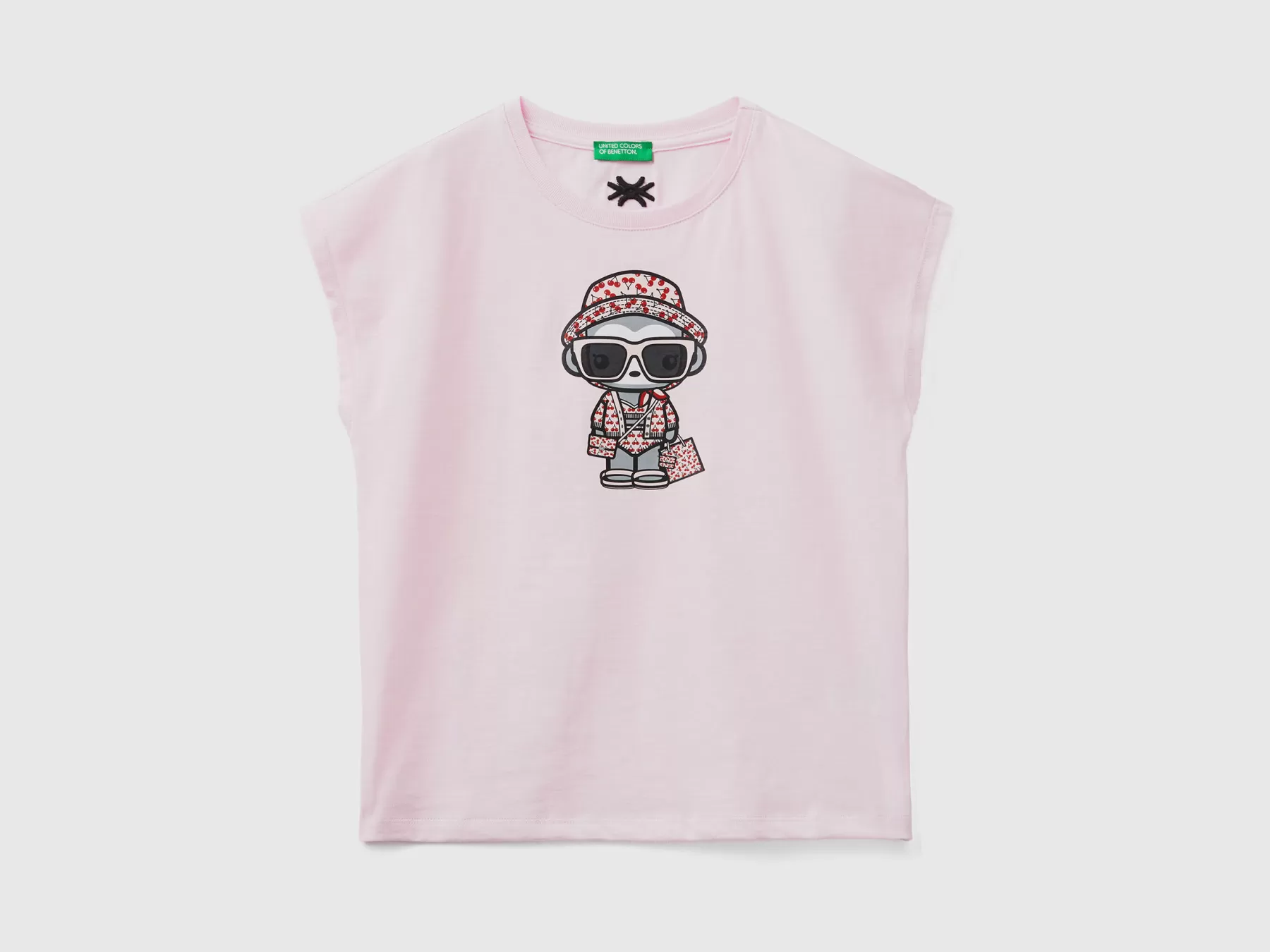 Benetton T-Shirt Rosa Chiaro Be Family Rosa Tenue Clearance