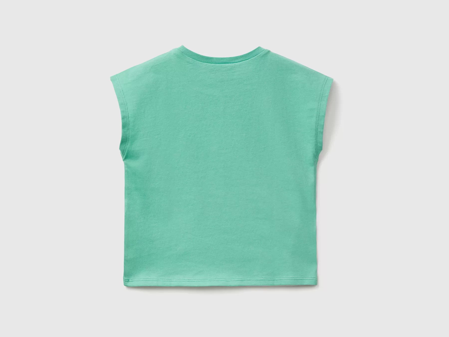 Benetton T-Shirt Snoopy A Righe Verde Online