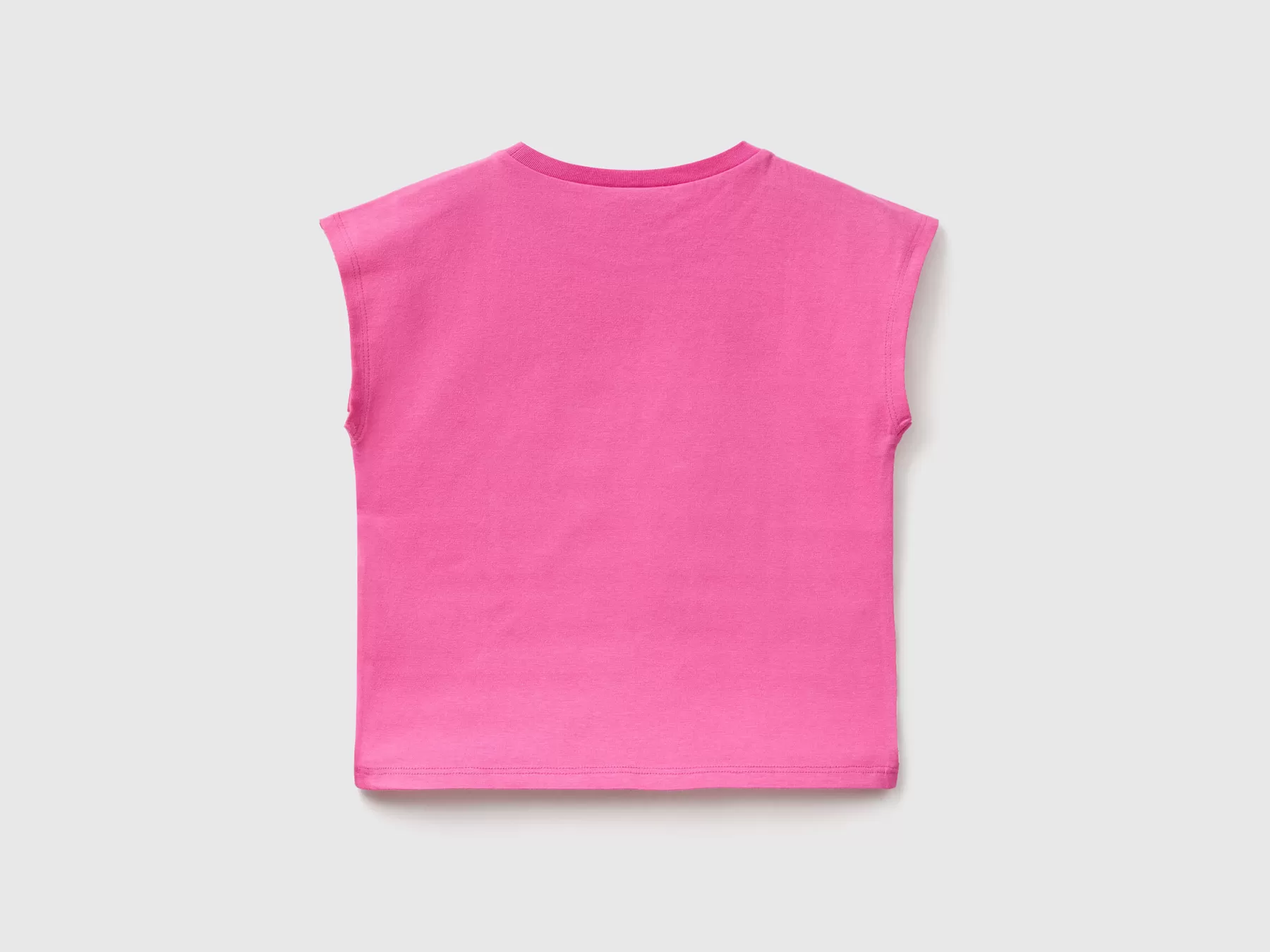 Benetton T-Shirt Snoopy A Righe Fucsia Clearance