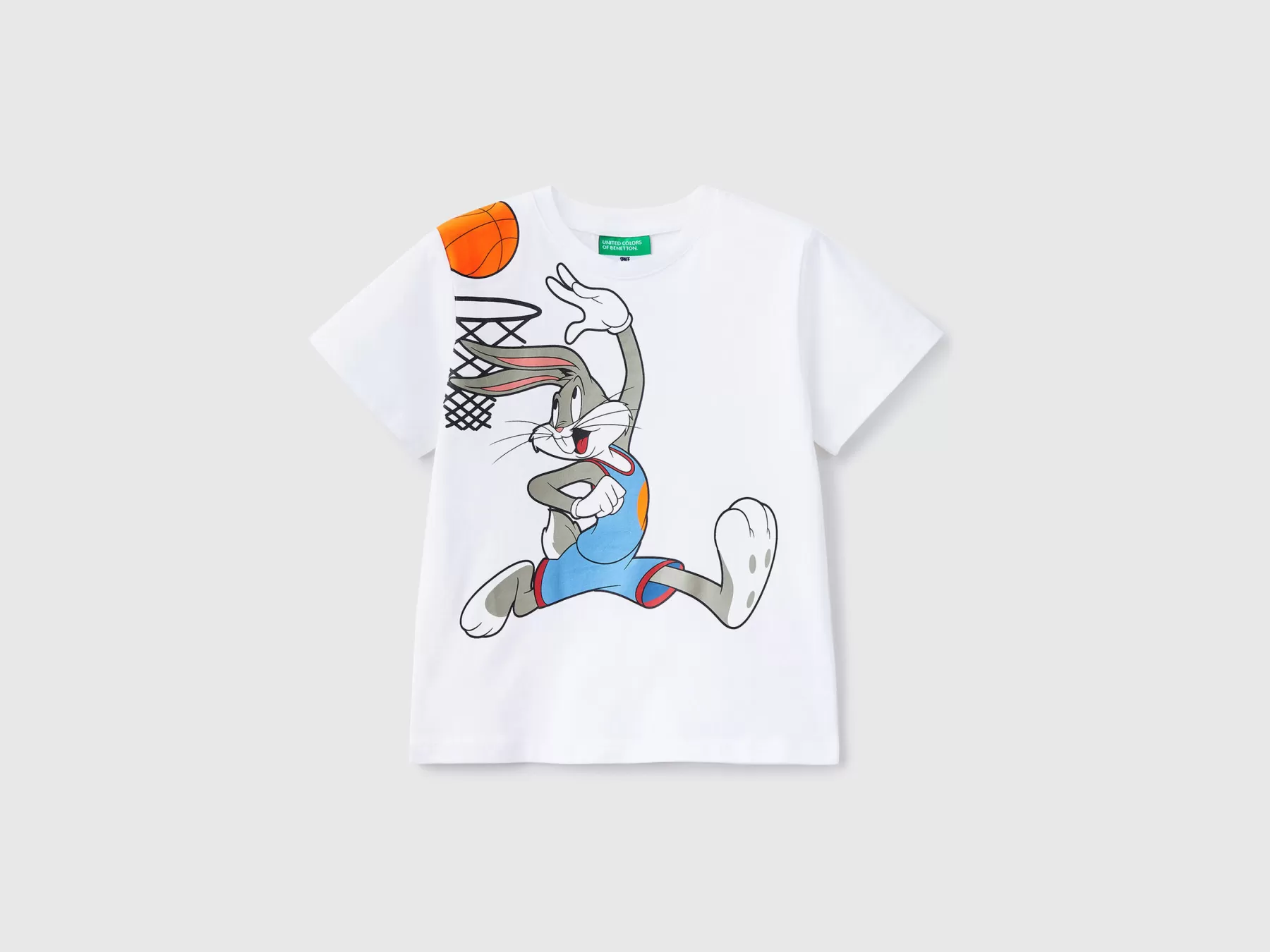 Benetton T-Shirt Space Jam A Manica Corta Bianco Online