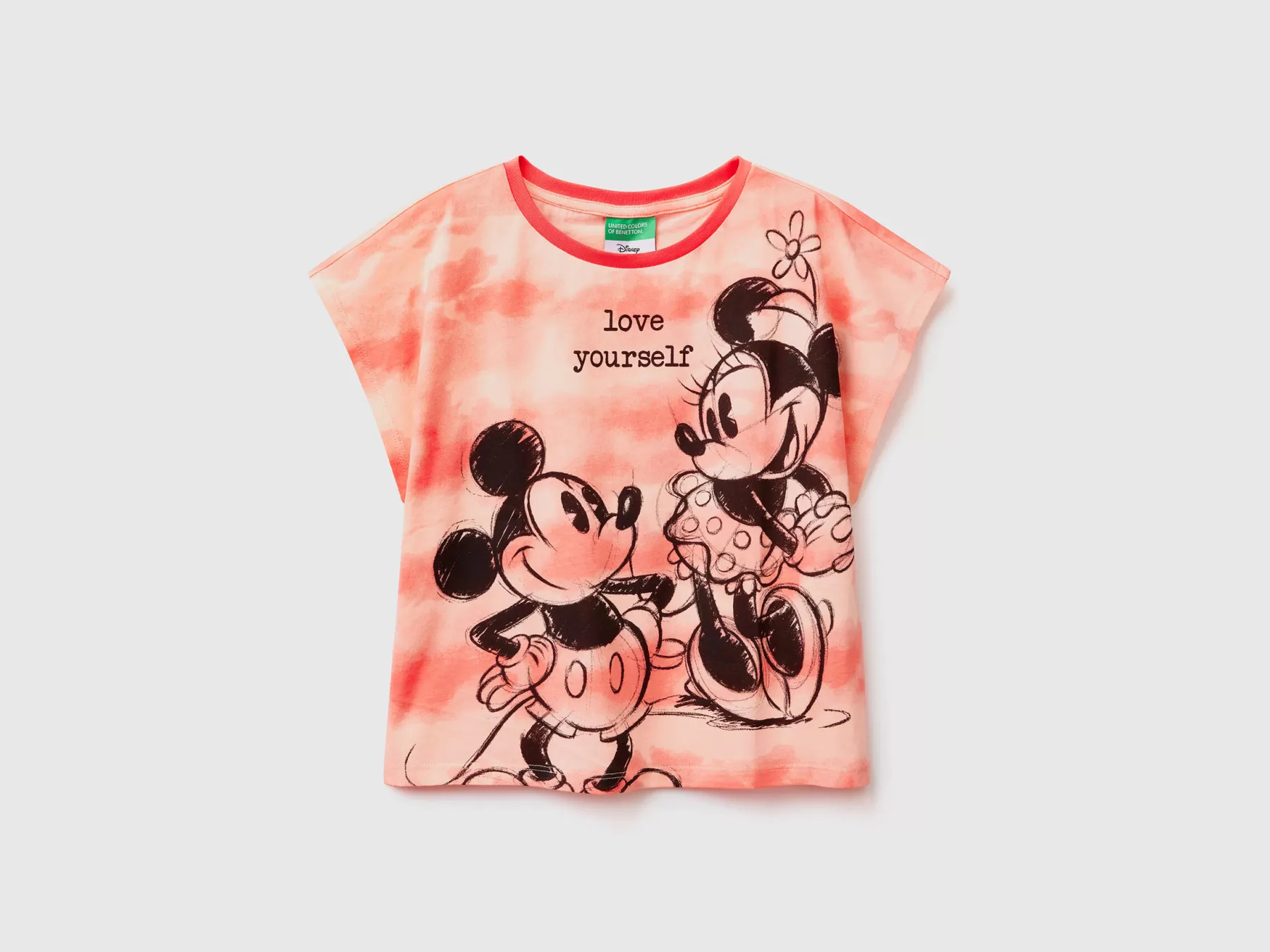 Benetton T-Shirt Tye-Dye Con Stampa Disney Multi-Color Clearance