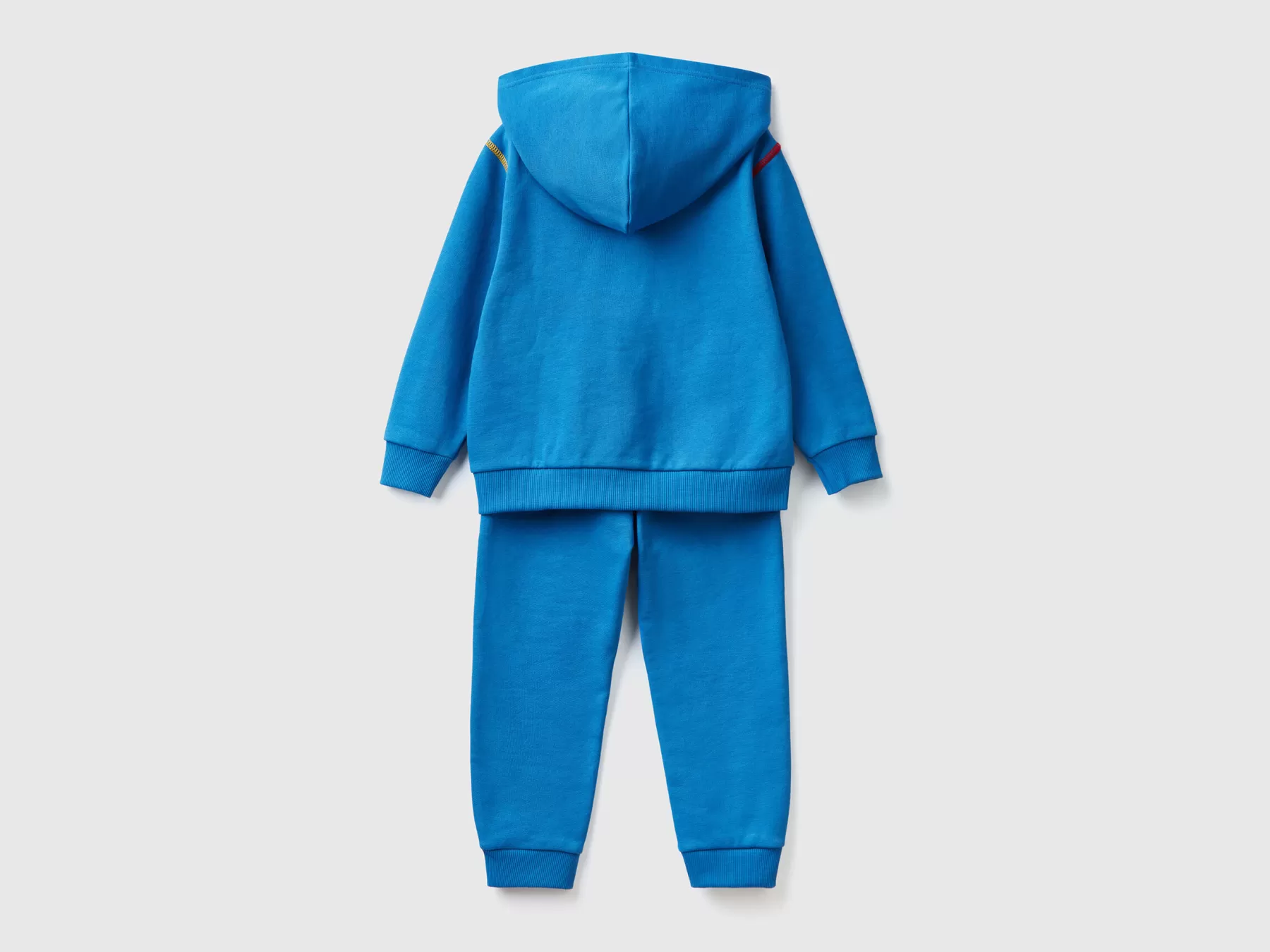 Benetton Tuta In Felpa 100% Cotone Bluette Fashion