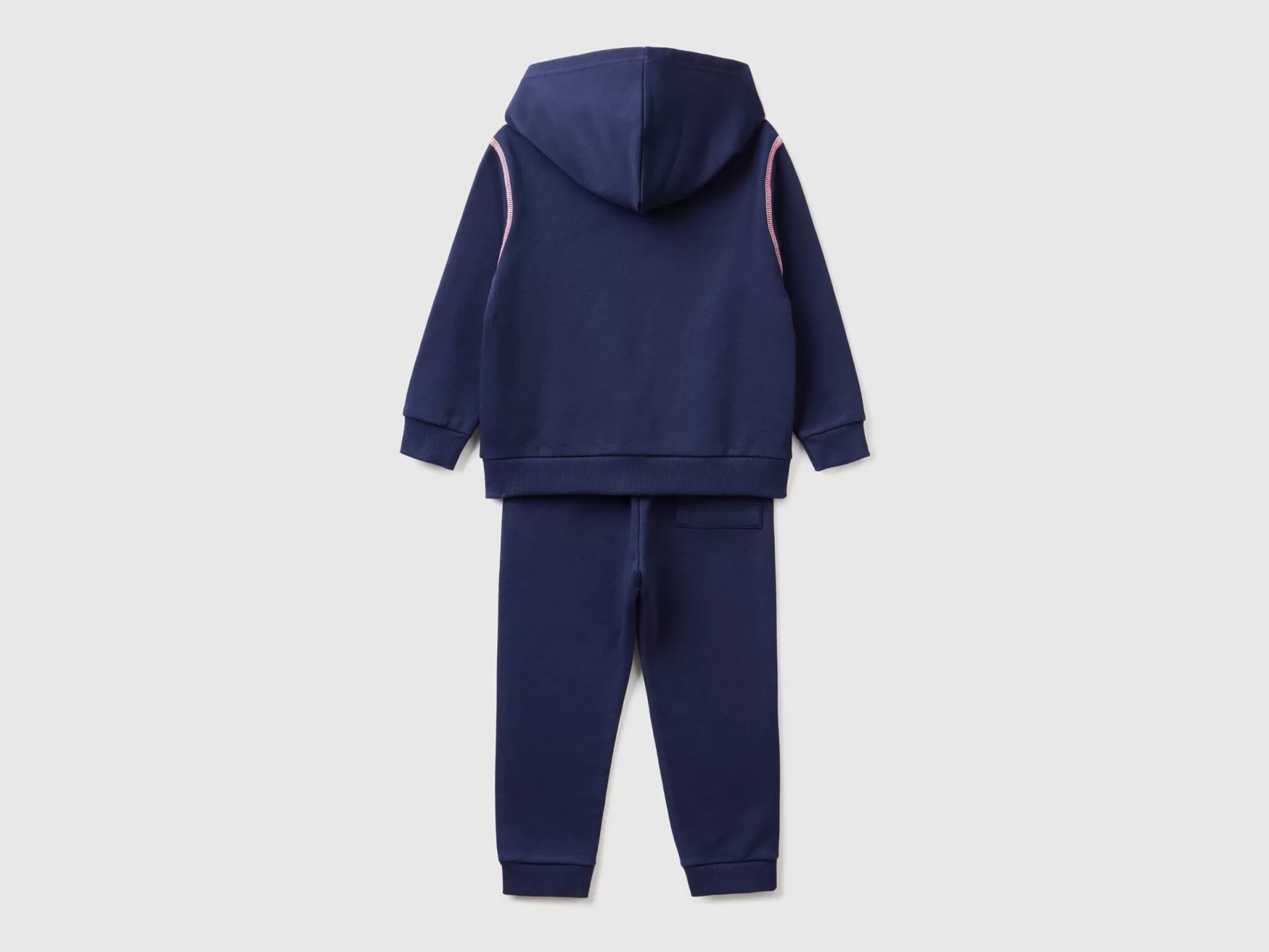 Benetton Tuta In Felpa 100% Cotone Blu Clearance