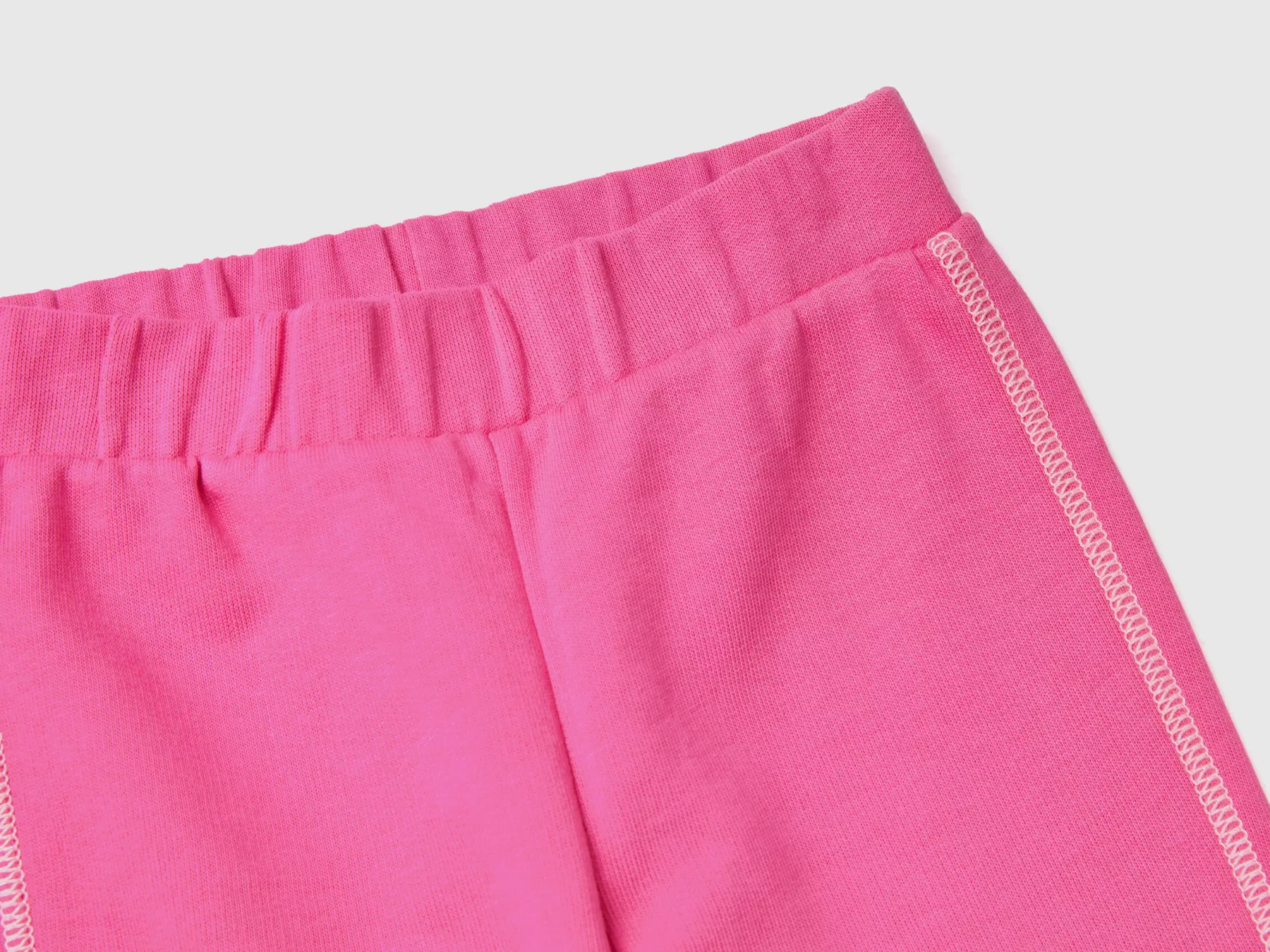 Benetton Tuta In Felpa 100% Cotone Fucsia Store