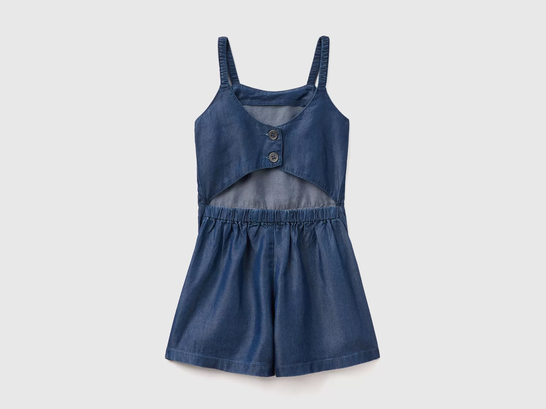 Benetton Tuta In Jeans Leggero Blu Scuro Outlet