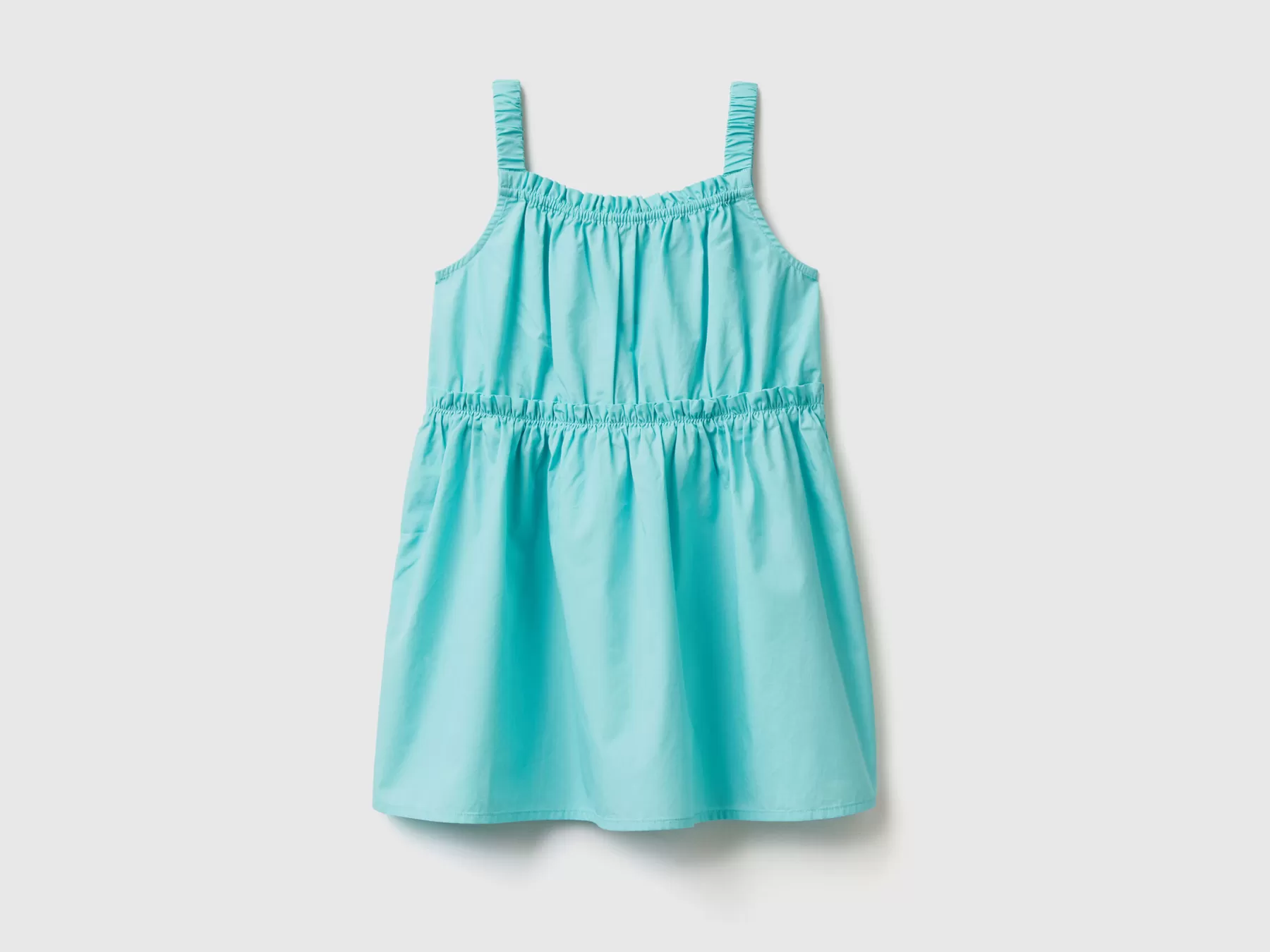 Benetton Vestito Leggero Con Spalline Azzurro Online